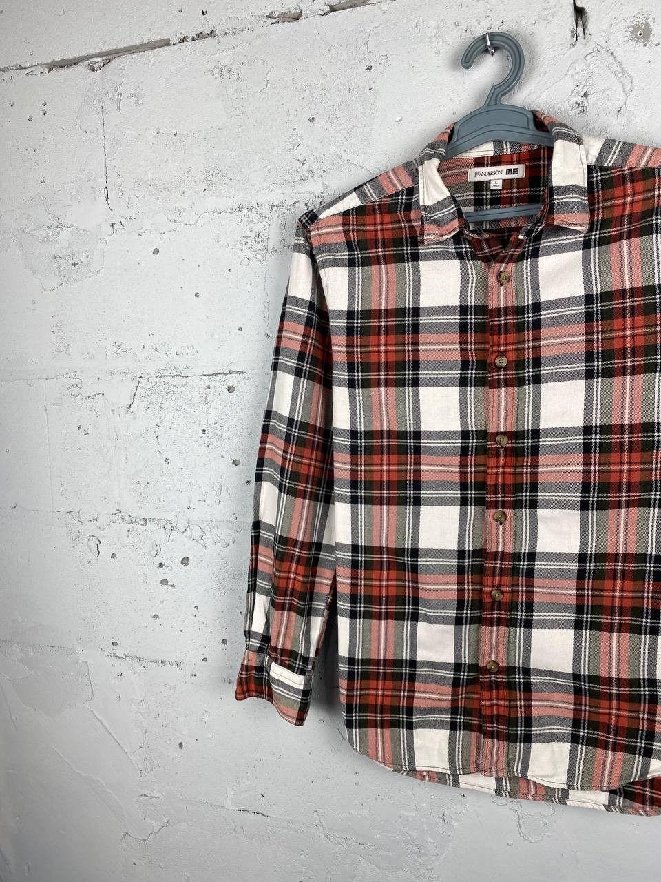 JW Anderson × Japanese Brand × Uniqlo Casual J.W. Anderson Uniqlo Plaid Flannel Shirt Size US L / EU 52-54 / 3 - 3 Thumbnail