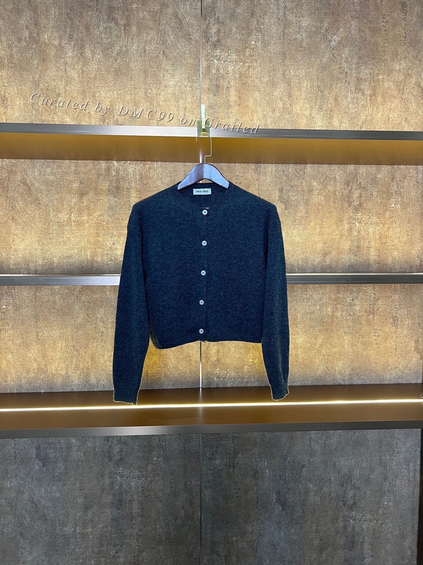 Miu Miu Miumiu Slogan Cashmere Cardigan Size S / US 4 / IT 40 - 1 Thumbnail