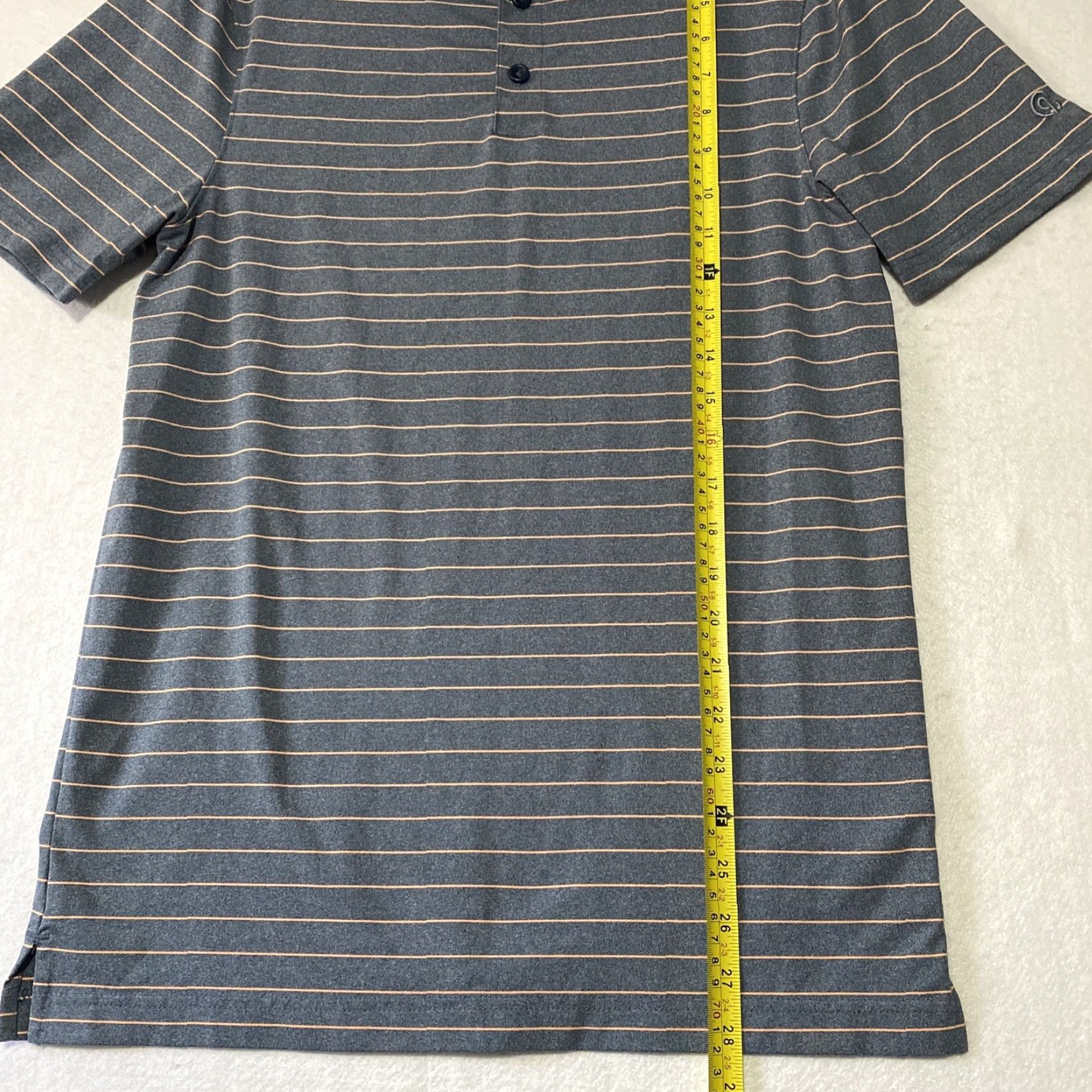 Champion Champion Polo Shirt Mens Small S Gray Stripes Golf / 29-41 Size US S / EU 44-46 / 1 - 6 Thumbnail