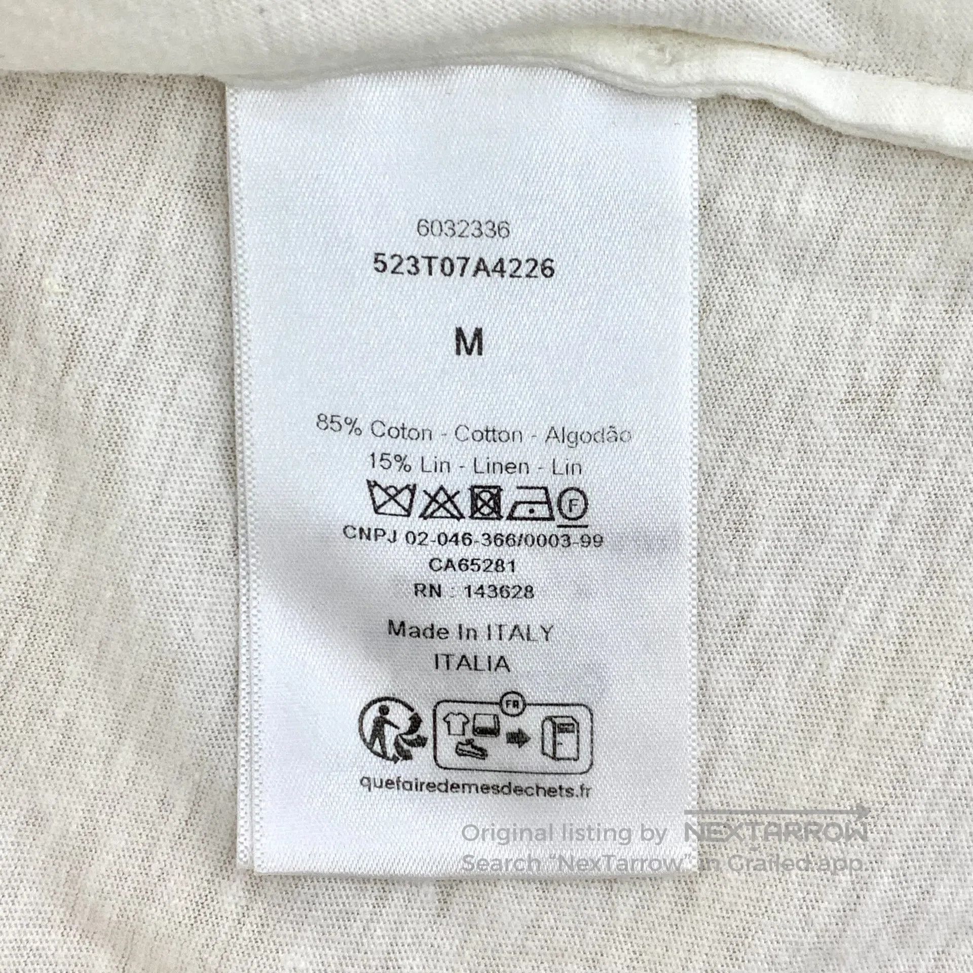 Dior Dior White Tennis Racket Letter Printed Cotton Round Neck Size US M / EU 48-50 / 2 - 7 Thumbnail