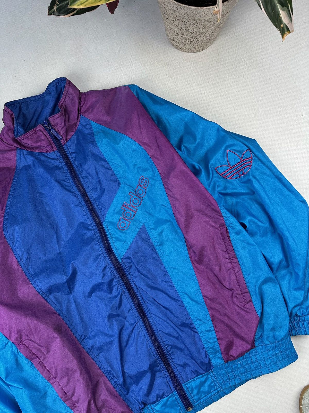 Adidas × Vintage RARE 90s Vintage Adidas Nylon Track Suit Jacket Pants techno Size US M / EU 48-50 / 2 - 6 Thumbnail