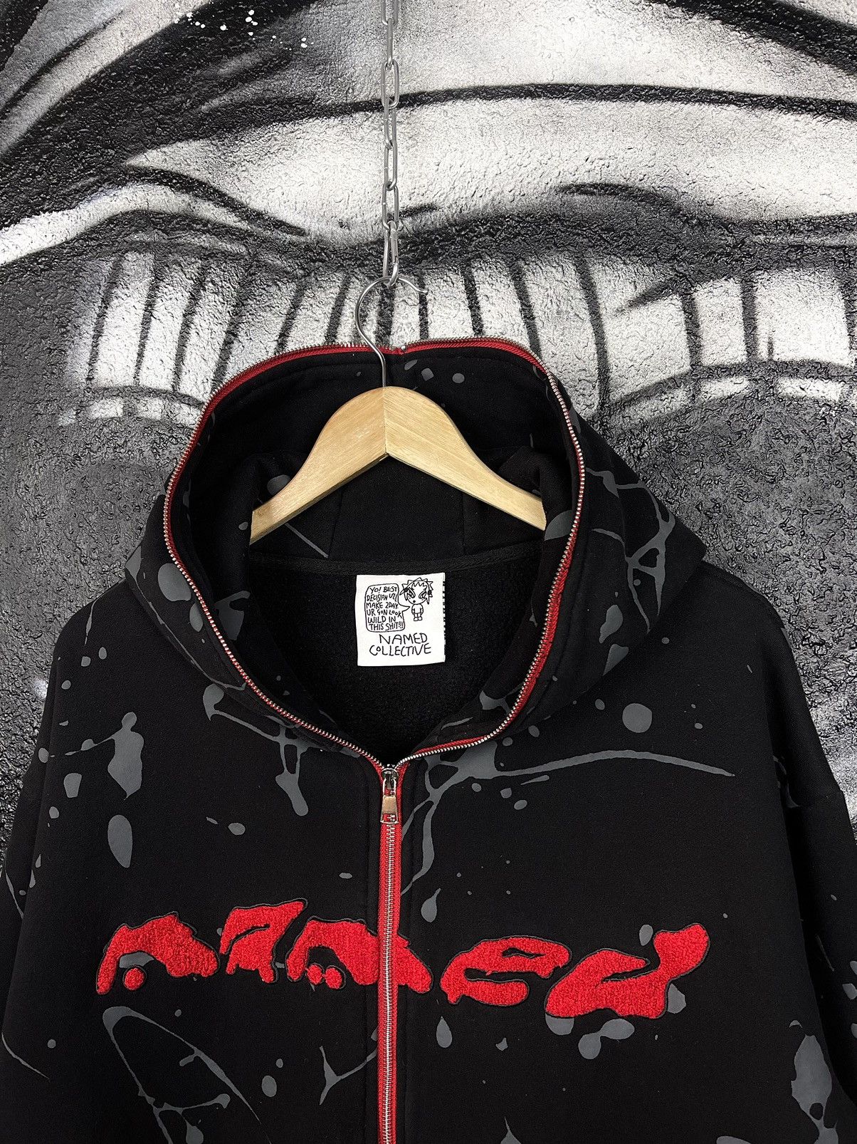 named collective パーカーy2k Malfunction Bunny Zip Hoodie Black (Detachable Ears) – NAMED