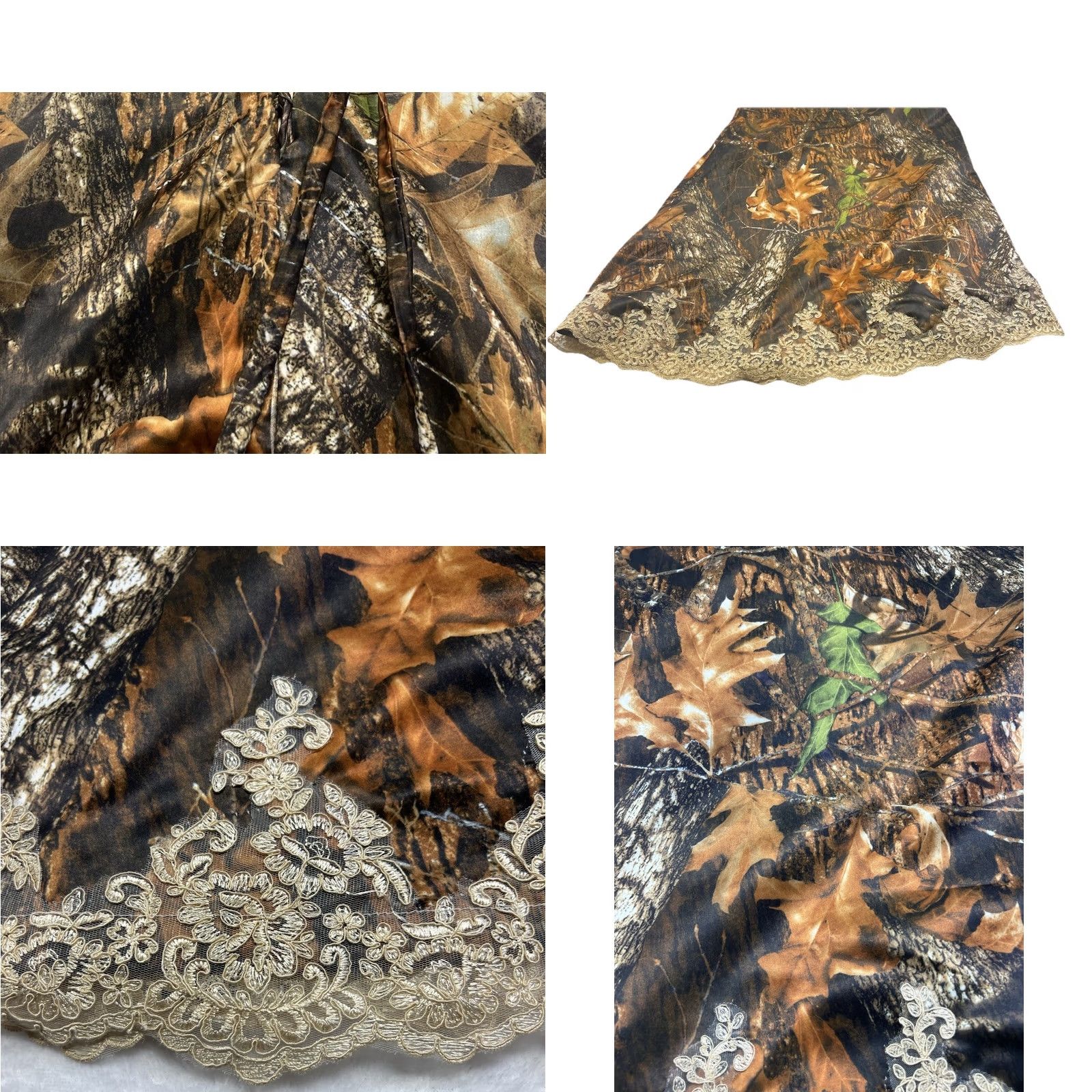 Vintage VINTAGE Camouflage Corset Dress Womens XS/S Lace Satin Prom Country Wedding Fit Flare Size XS / US 0-2 / IT 36-38 - 8 Thumbnail