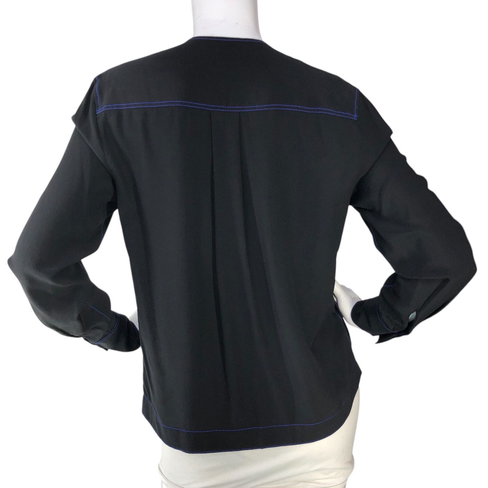 Rag & Bone Rag & Bone Size XS Wrap Top Long Sleeve V Neck Silk Black Size XS / US 0-2 / IT 36-38 - 7 Thumbnail
