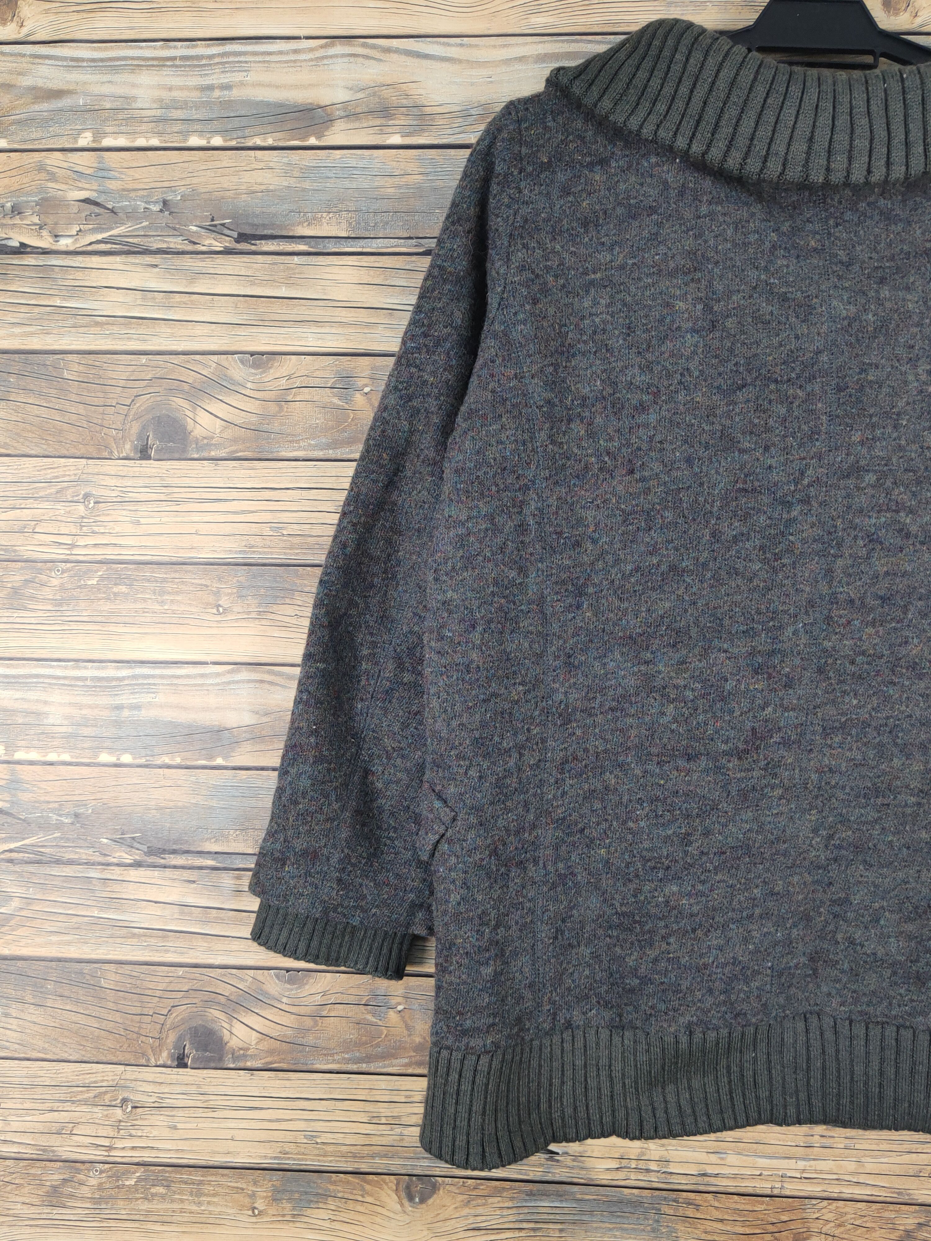 Homespun Knitwear × Pas de Calais × Vintage Pas de Calais Dark Green Knitwear Sweater Jackets #W1289 Size M / US 6-8 / IT 42-44 - 8 Thumbnail