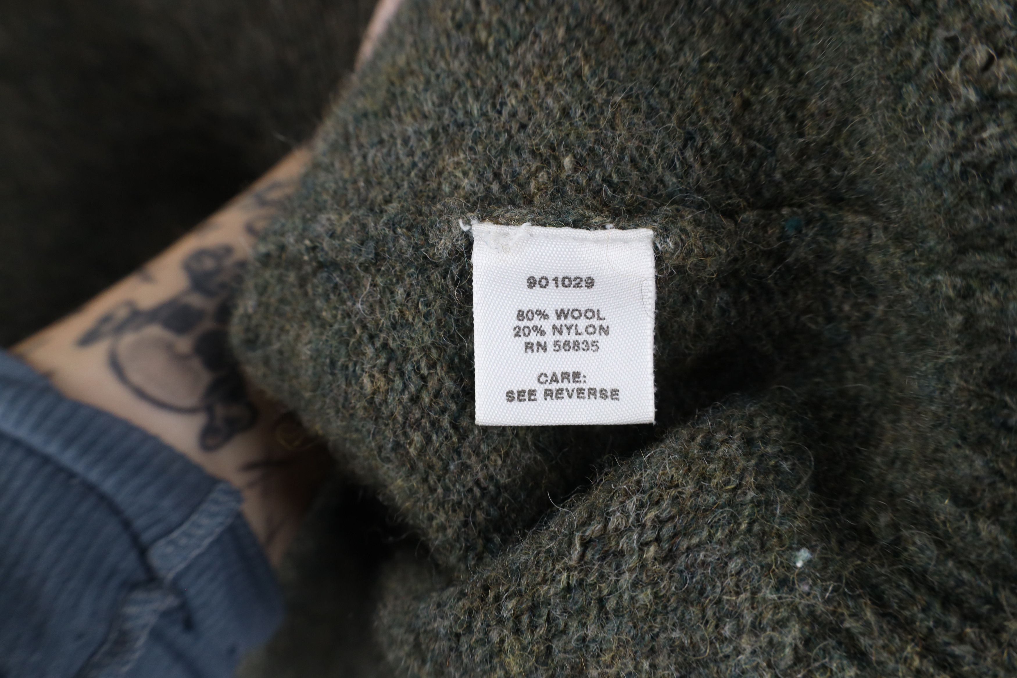 Cabelas × Vintage Vintage Cabelas Blank Wool Blend Knit Sweater Heather Green Size US L / EU 52-54 / 3 - 5 Thumbnail