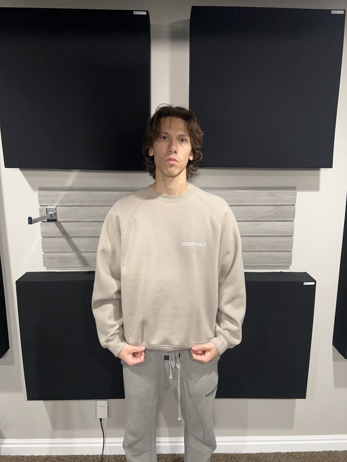 Essentials × Fear of God Fear Of God Essentials Crewneck in Tan Size US M / EU 48-50 / 2 - 5 Thumbnail