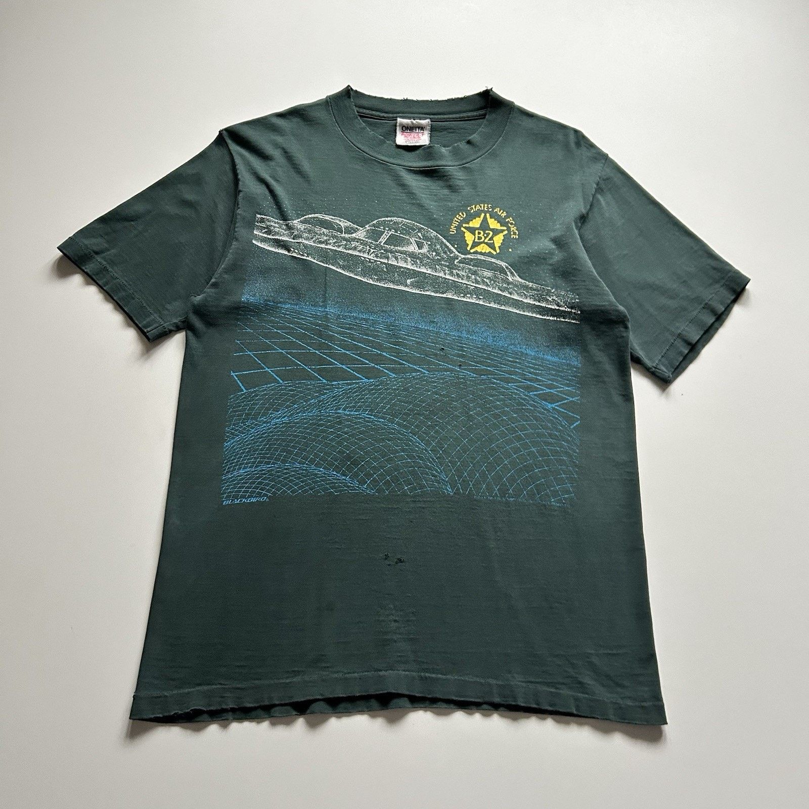 Vintage 90s USAF US Air Force T Shirt Large Faded Black Rare