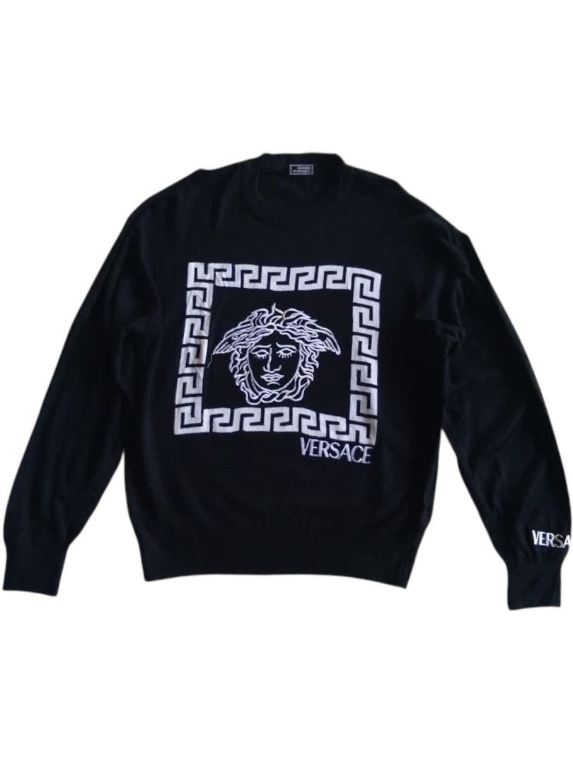 Versace VINTAGE GIANNI VERSACE BIG LOGO KNITWEAR SWITSHIRT Size US M / EU 48-50 / 2 - 1 Thumbnail