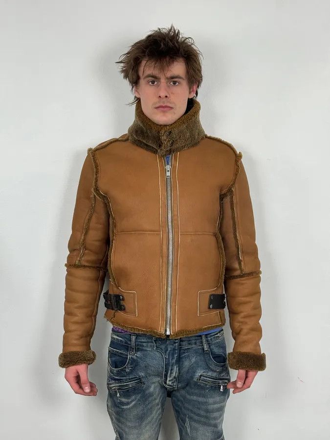 Dirk Bikkembergs 2000s Dirk Bikkembergs Brown Shearling Leather Jacket Size US M / EU 48-50 / 2 - 2 Thumbnail