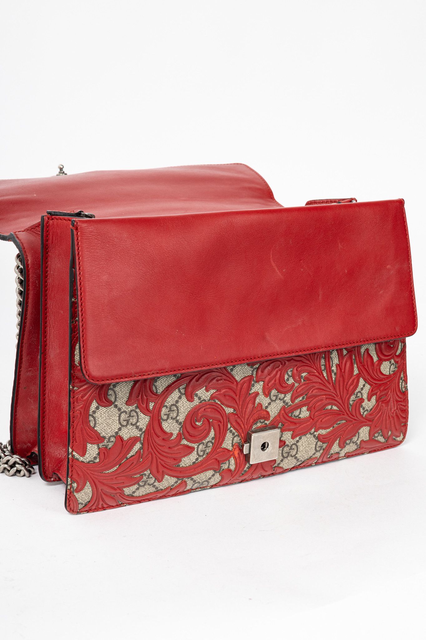Gucci Gucci Dionysus Red Arabesque & GG Supreme Shoulder Bag Size ONE SIZE - 11 Thumbnail