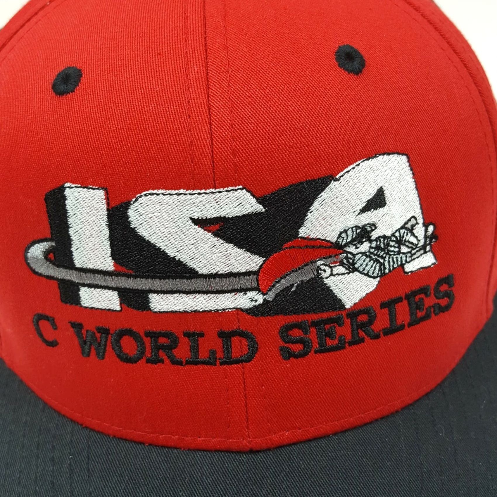 Champion VINTAGE ISA Champions Softball Snapback Hat Sports Association Baseball Cap Red Size ONE SIZE - 4 Thumbnail