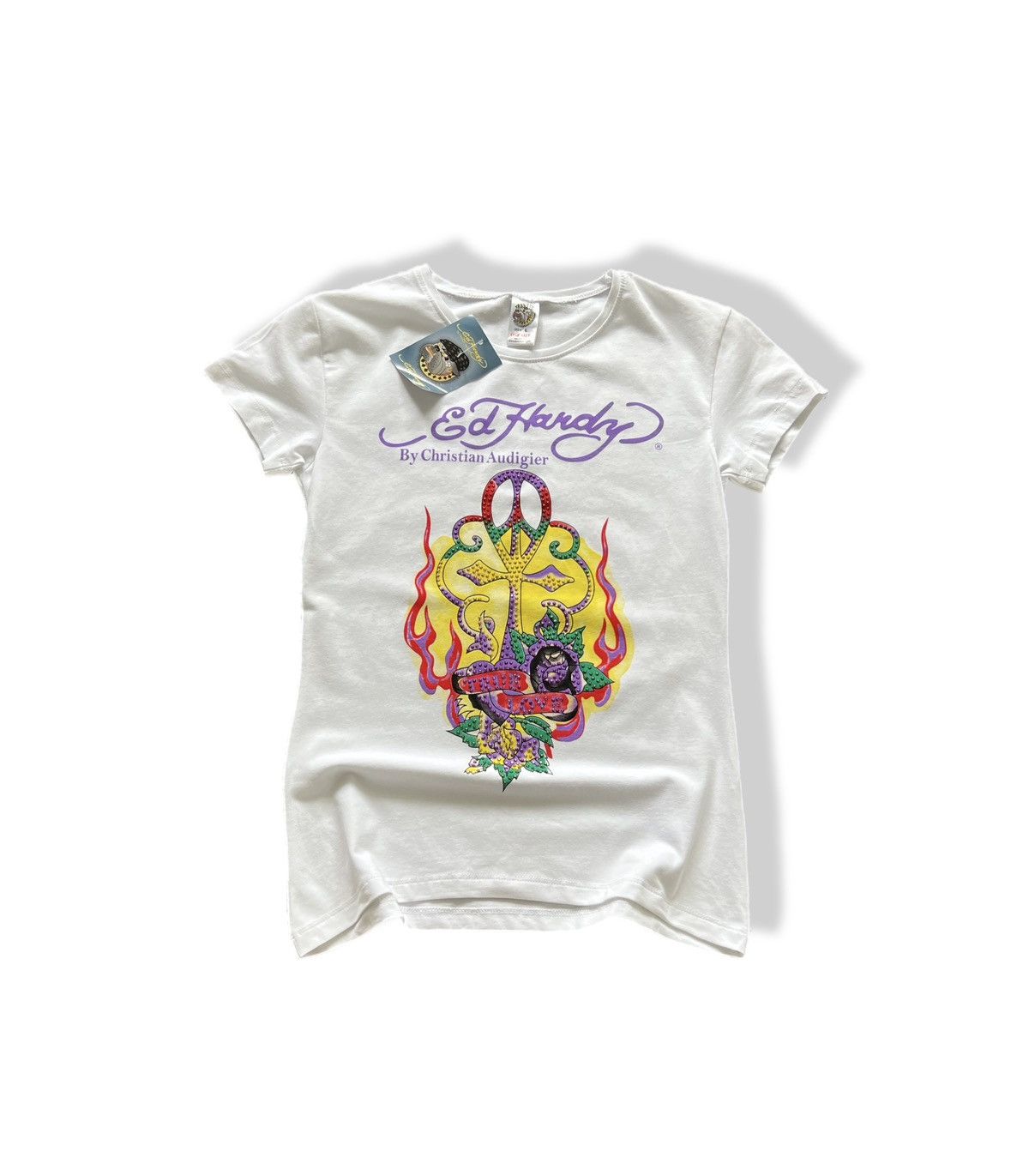 Ed Hardy Vintage Ed Hardy by Christian Audigier Big Logo Y2K Tee Size L / US 10 / IT 46 - 1 Thumbnail