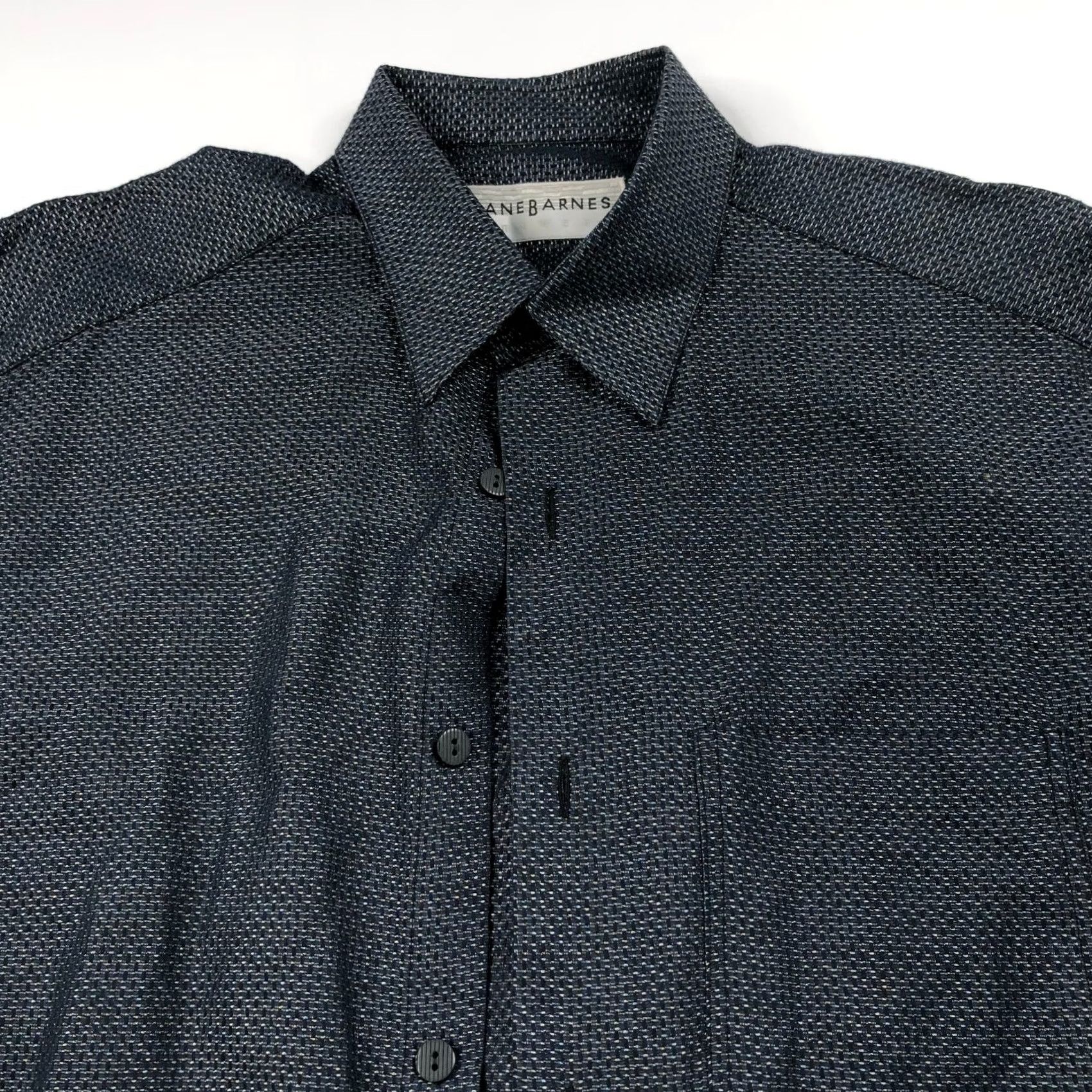 Vintage VINTAGE Jhane Barnes Shirt M Long Sleeve Blue Plaid Retro Modern Classic Casual Mens Shirt Size 40R - 2 Thumbnail