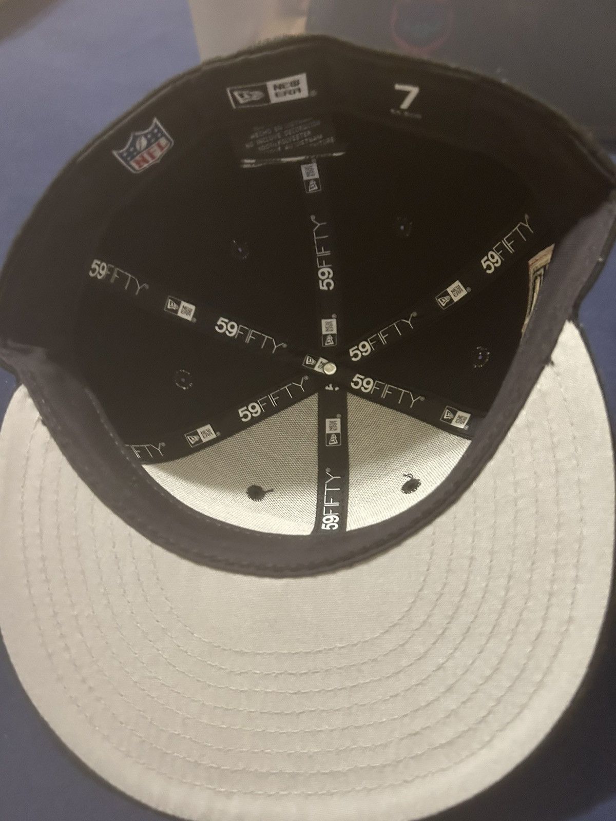 New Era Buffalo Bills Black Fitted Hat Size 7 50th anniversary patch Size ONE SIZE - 3 Thumbnail