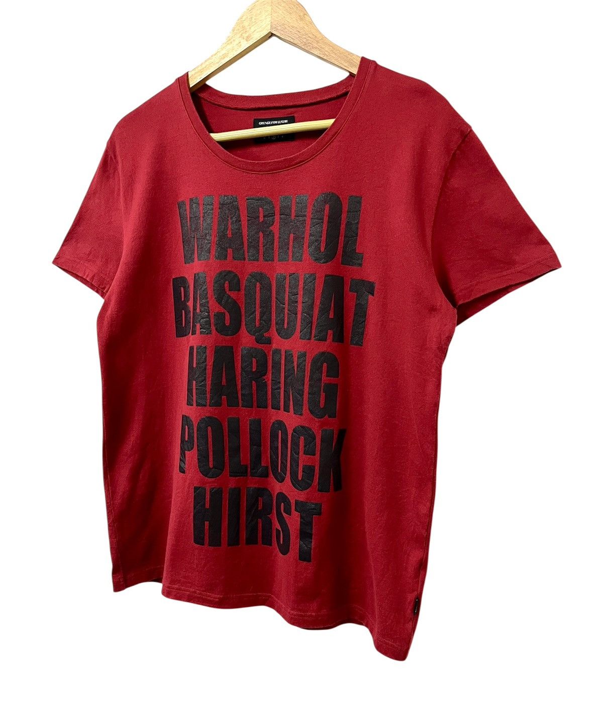 Japanese Brand WARHOL BASQUIAT HARING POLLOCK HIRST ART NAME VINTAGE TSHIRT Size US M / EU 48-50 / 2 - 4 Thumbnail