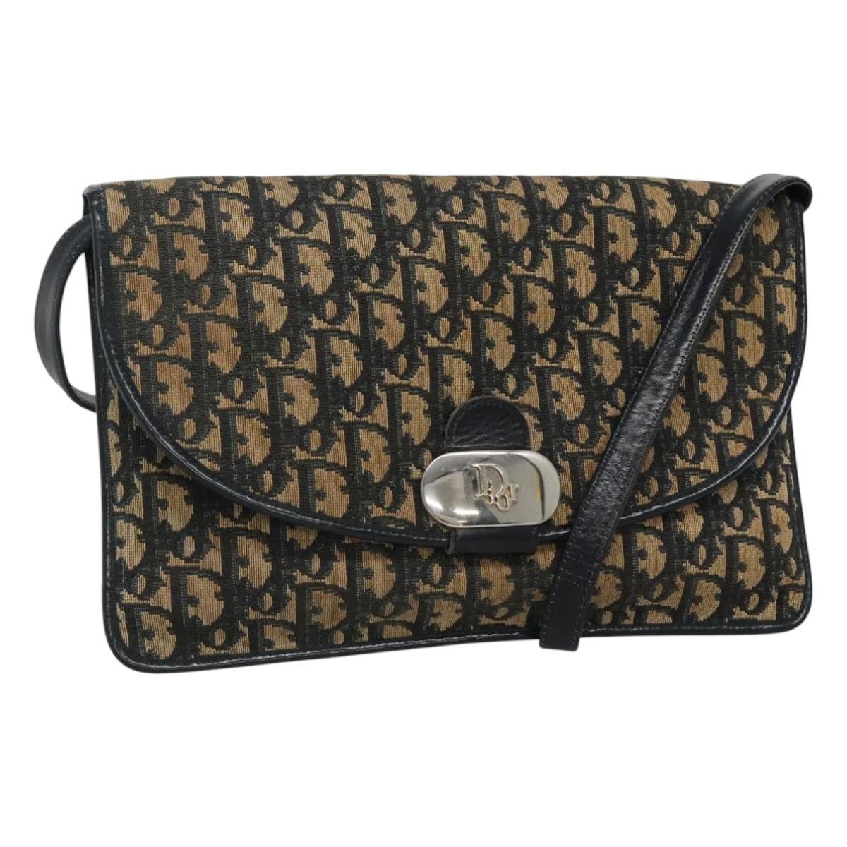 Dior DIOR Trotter Canvas Shoulder Bag Navy Size ONE SIZE - 1 Thumbnail