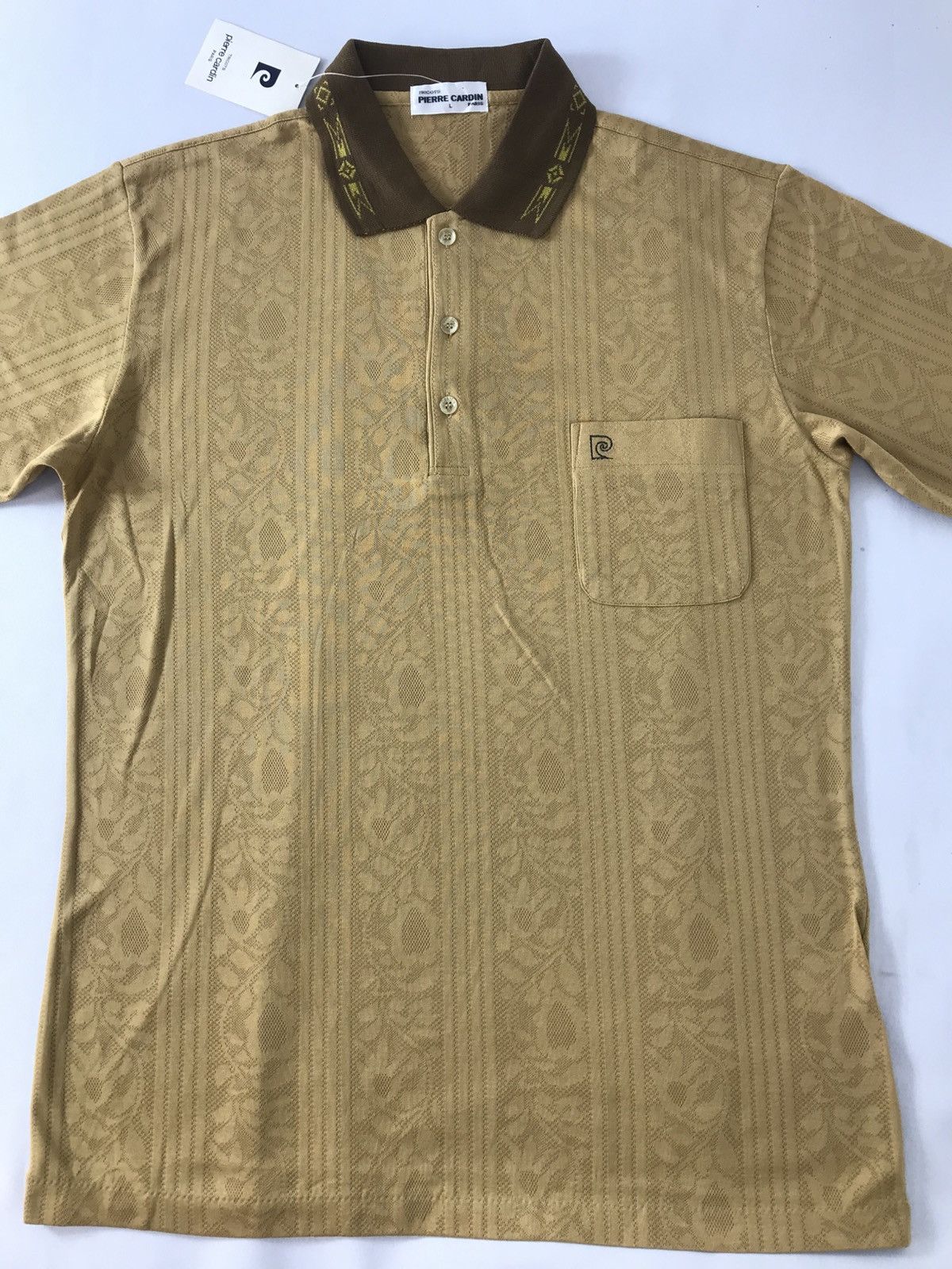 Pierre Cardin 90s Pierre Cardin Paris Tricot Single Pocket Polo Tee Size US M / EU 48-50 / 2 - 3 Thumbnail