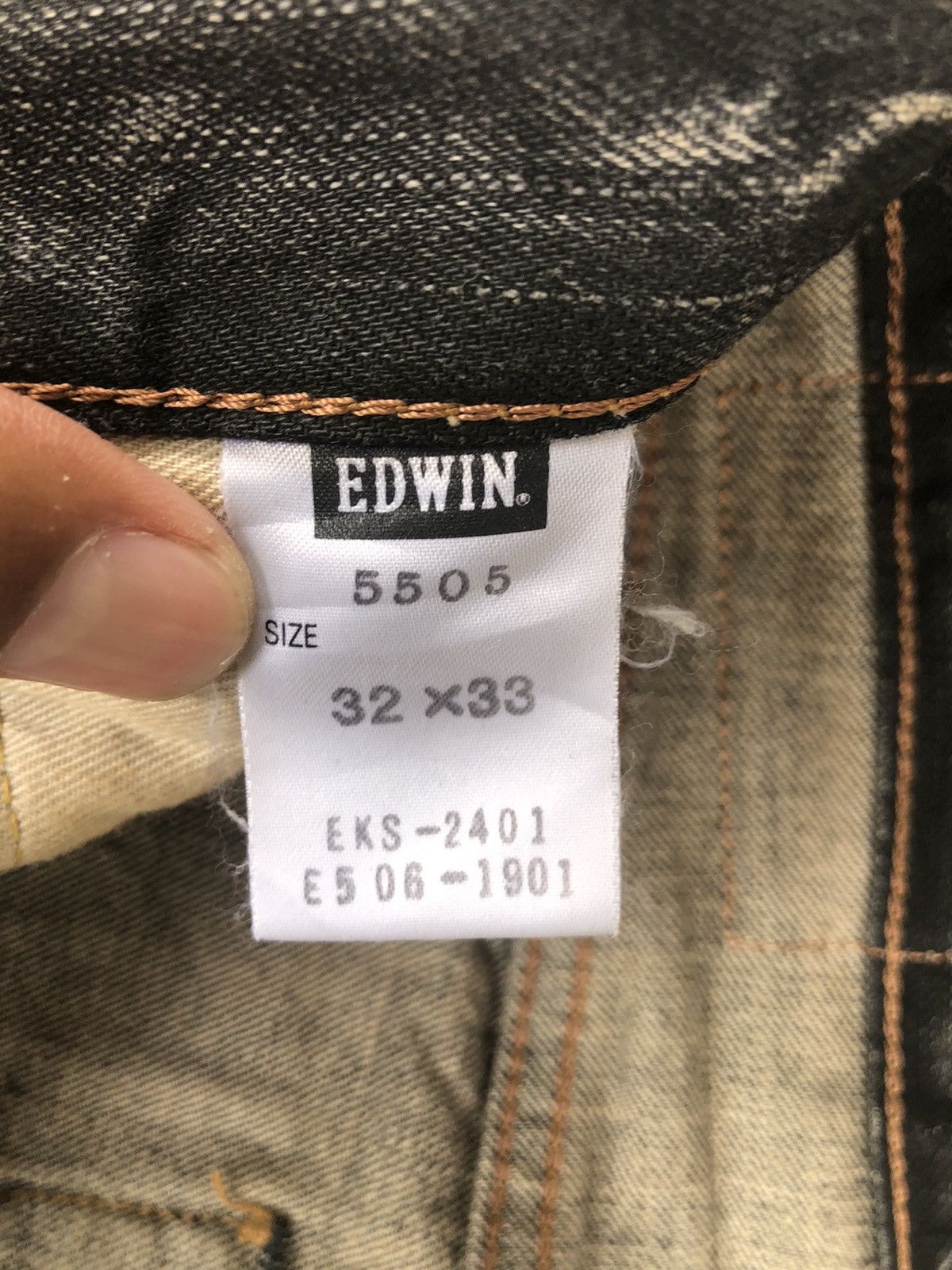 Edwin Japanese Edwin 505ZX Selvedge Denim Distressed Jeans Mudwash Size US 32 / EU 48 - 20 Thumbnail