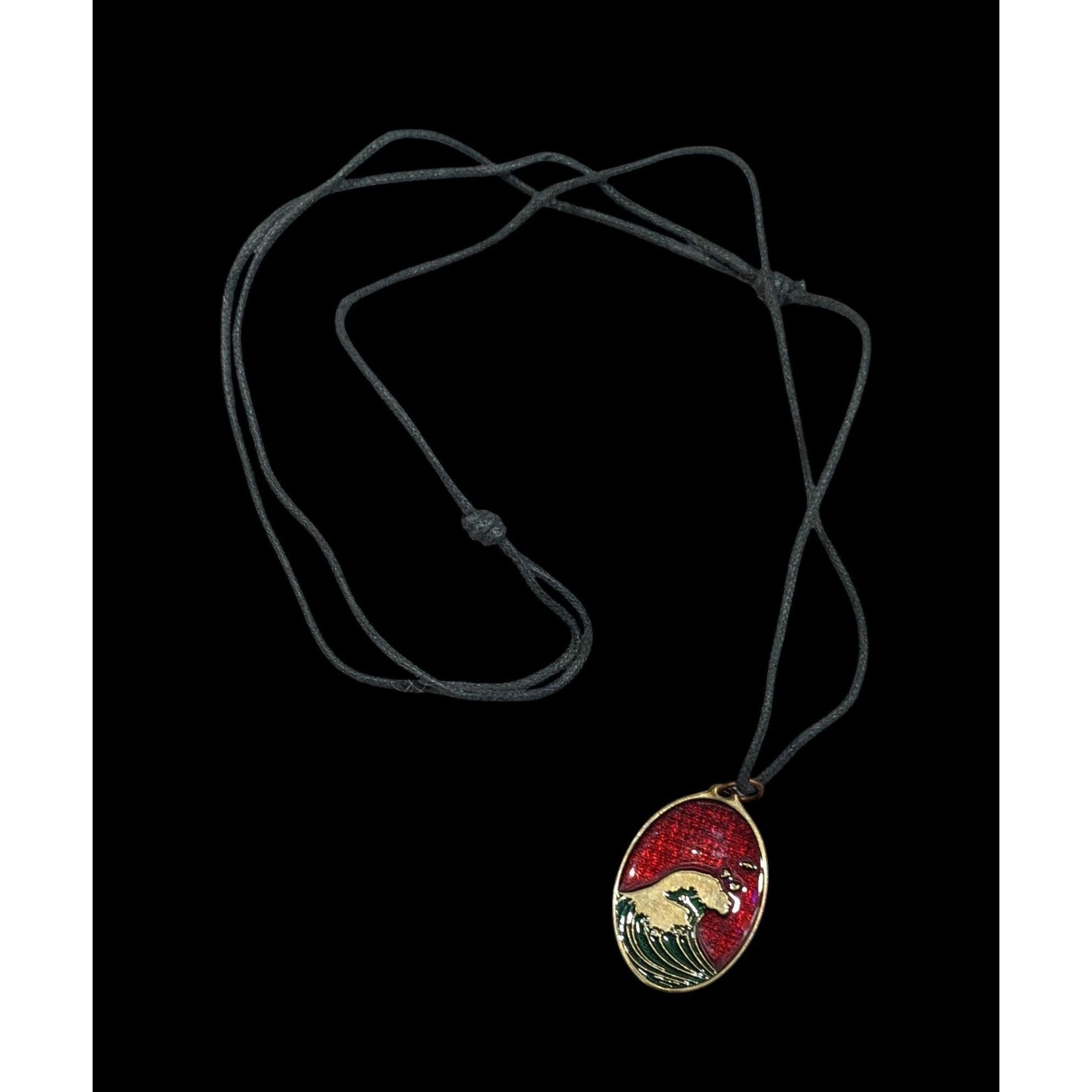 Other Peace Bronze 2010 Enamel Wave Pendant Necklace Size ONE SIZE - 1 Thumbnail