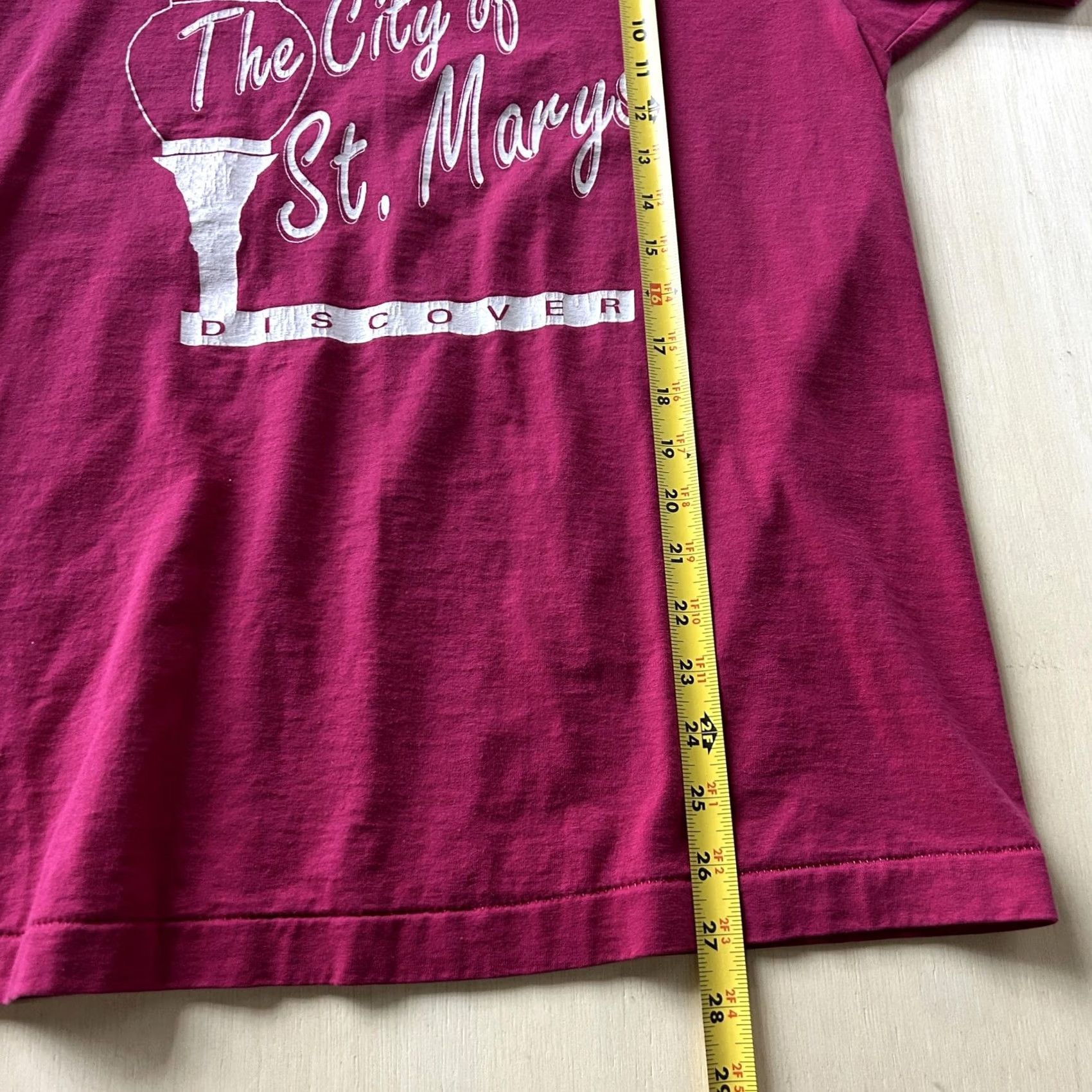 Vintage VINTAGE Screen Stars Best City of St Marys Shirt Mens L Pink Crew Neck Tee Size US L / EU 52-54 / 3 - 6 Thumbnail