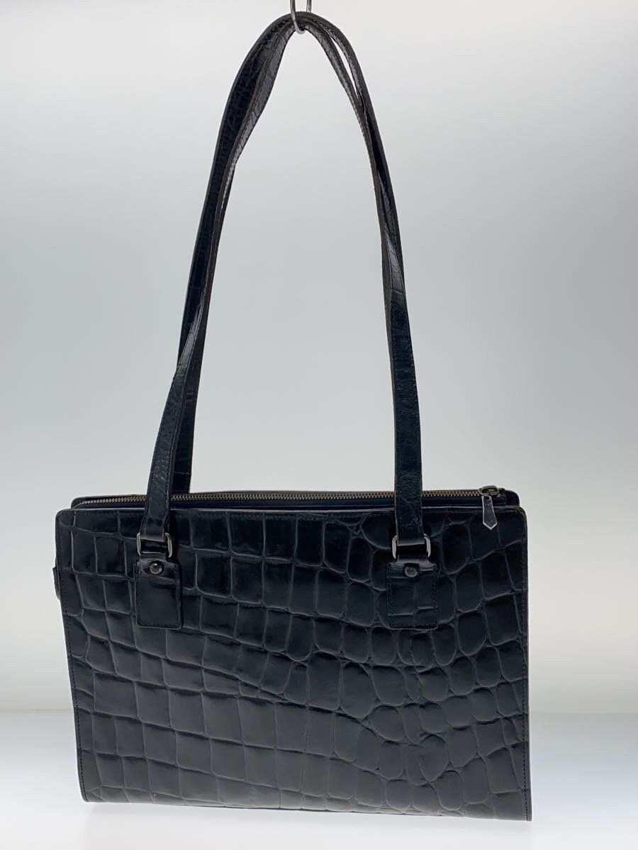 Jean Paul Gaultier Crocodile Embossed Leather Shoulder Bag Size ONE SIZE - 3 Thumbnail