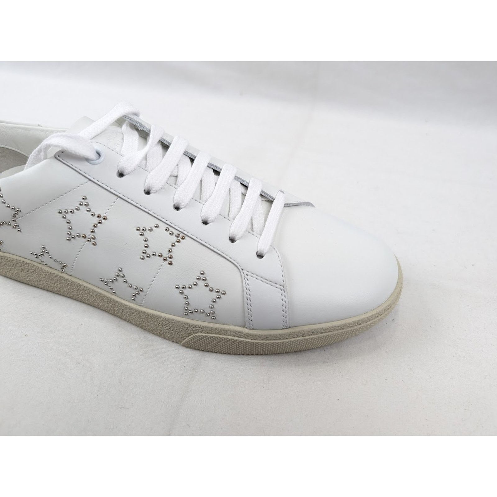 Saint Laurent Paris o1rshd1 SL/06 Star Merid Low-Top Sneakers in Blanc Optique Size US 9.5 / EU 42-43 - 3 Thumbnail
