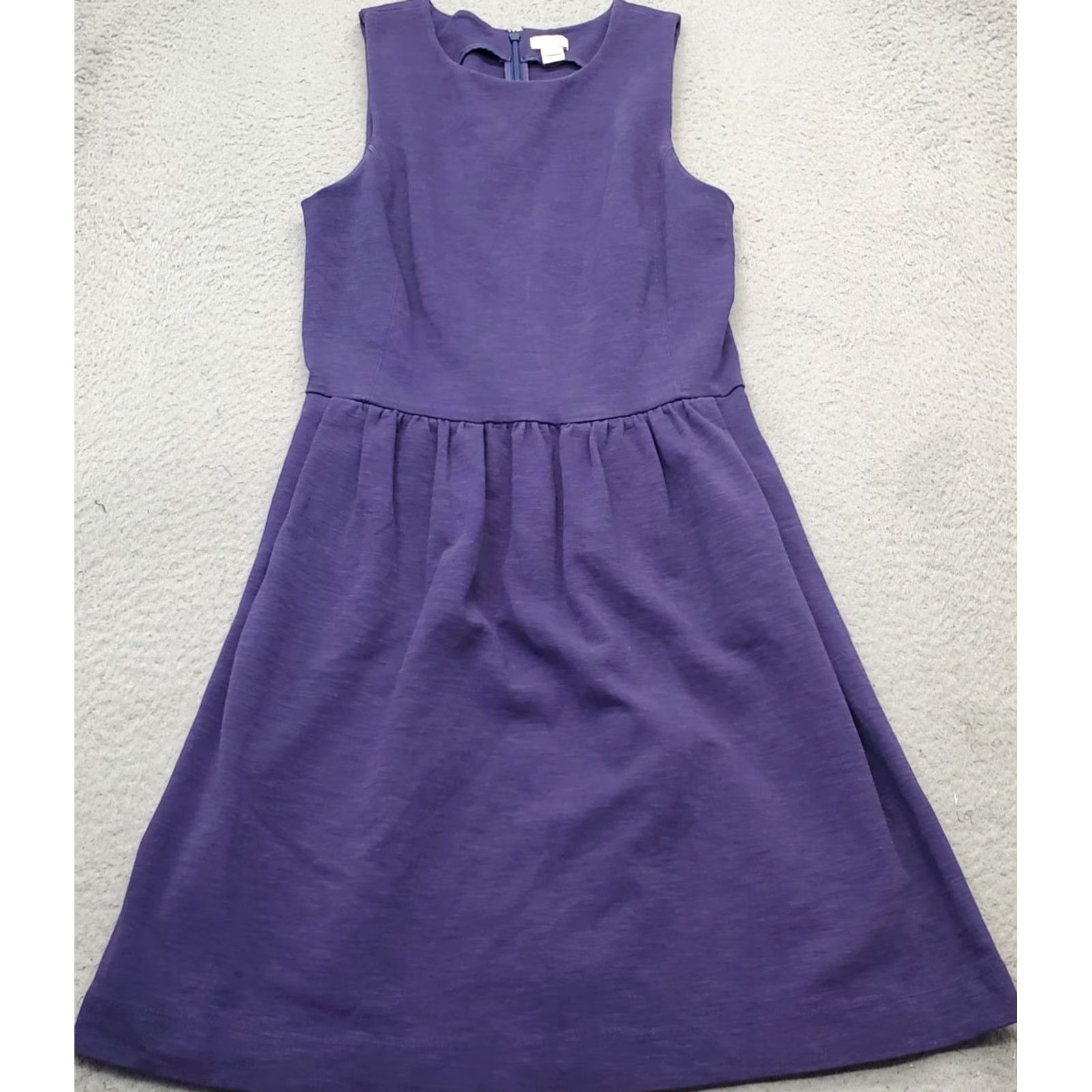 J.Crew J.CREW Fit & Flare Dress Womens Small Purple Sleeveless Back Zip Casual Party/Cocktail Short Length Size S / US 4 / IT 40 - 2 Thumbnail