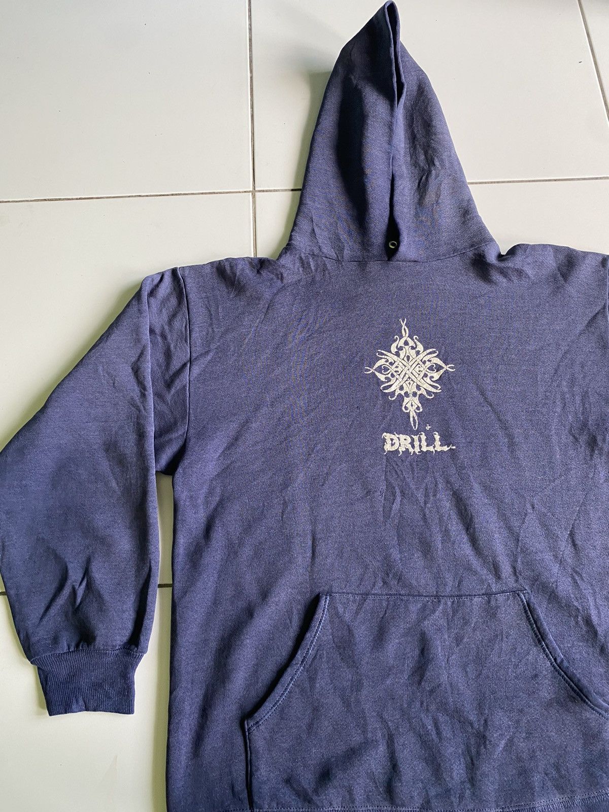 Other Vintage streatwear DRILL Usa center Big logo Hoodie Size US L / EU 52-54 / 3 - 3 Thumbnail