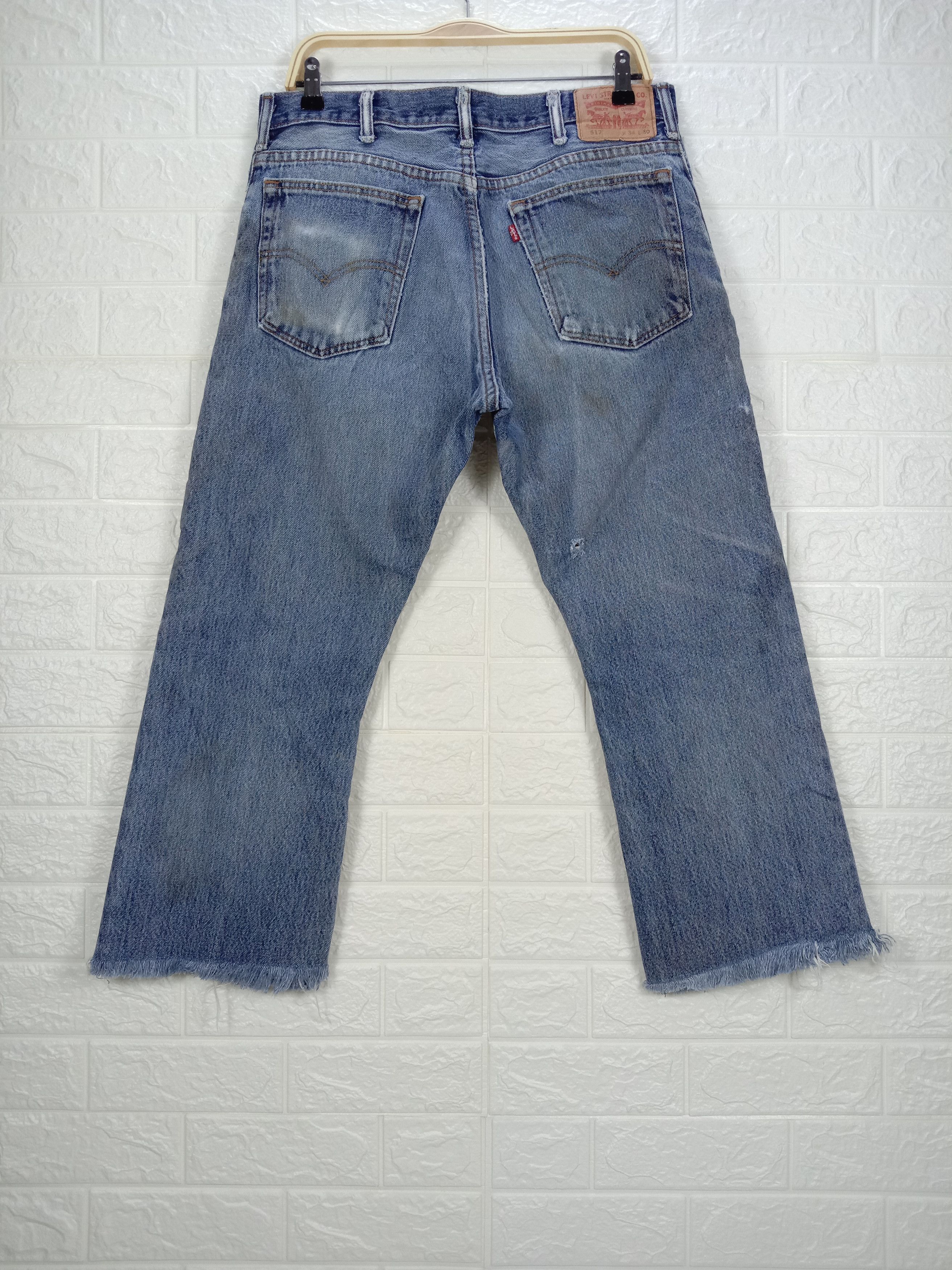 Levi's Vintage Levi's 517 Flare Jeans Dirty Wash Distressed Denim Size US 33 - 5 Thumbnail