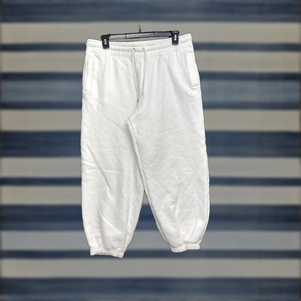 Nike VINTAGE Nike Jordan Sweatpants Womens XL Baggy White Fleece Thick Flight Jogger Sports Y2K Size 40" / US 18 - 1 Thumbnail