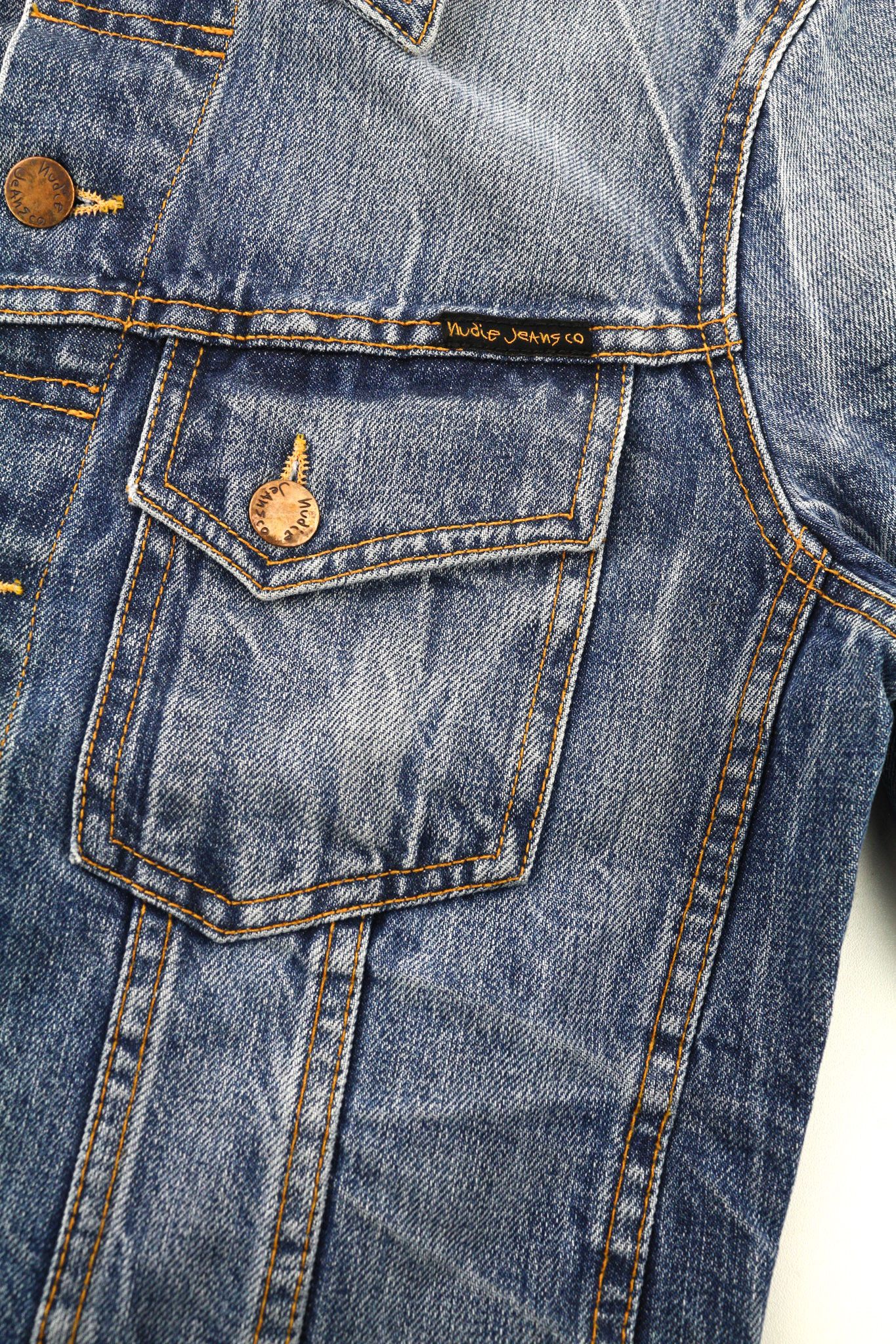 Nudie Jeans TERRY XS Washed Light Vintage Jacket 81049 Size US XS / EU 42 / 0 - 6 Thumbnail