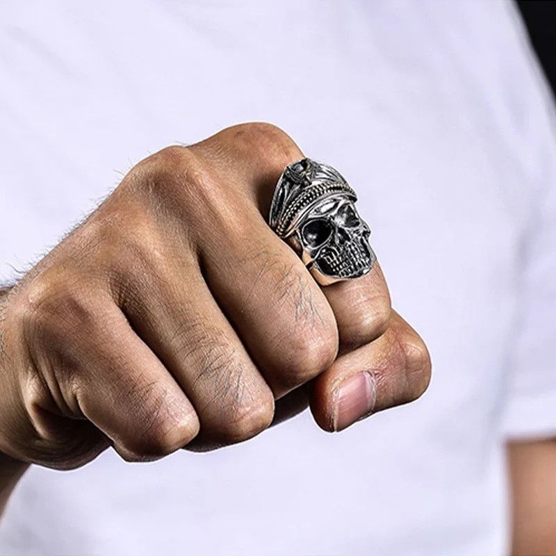 Japanese Brand × Jewelry × Vintage Officer Skull Ring Size ONE SIZE - 1 Thumbnail