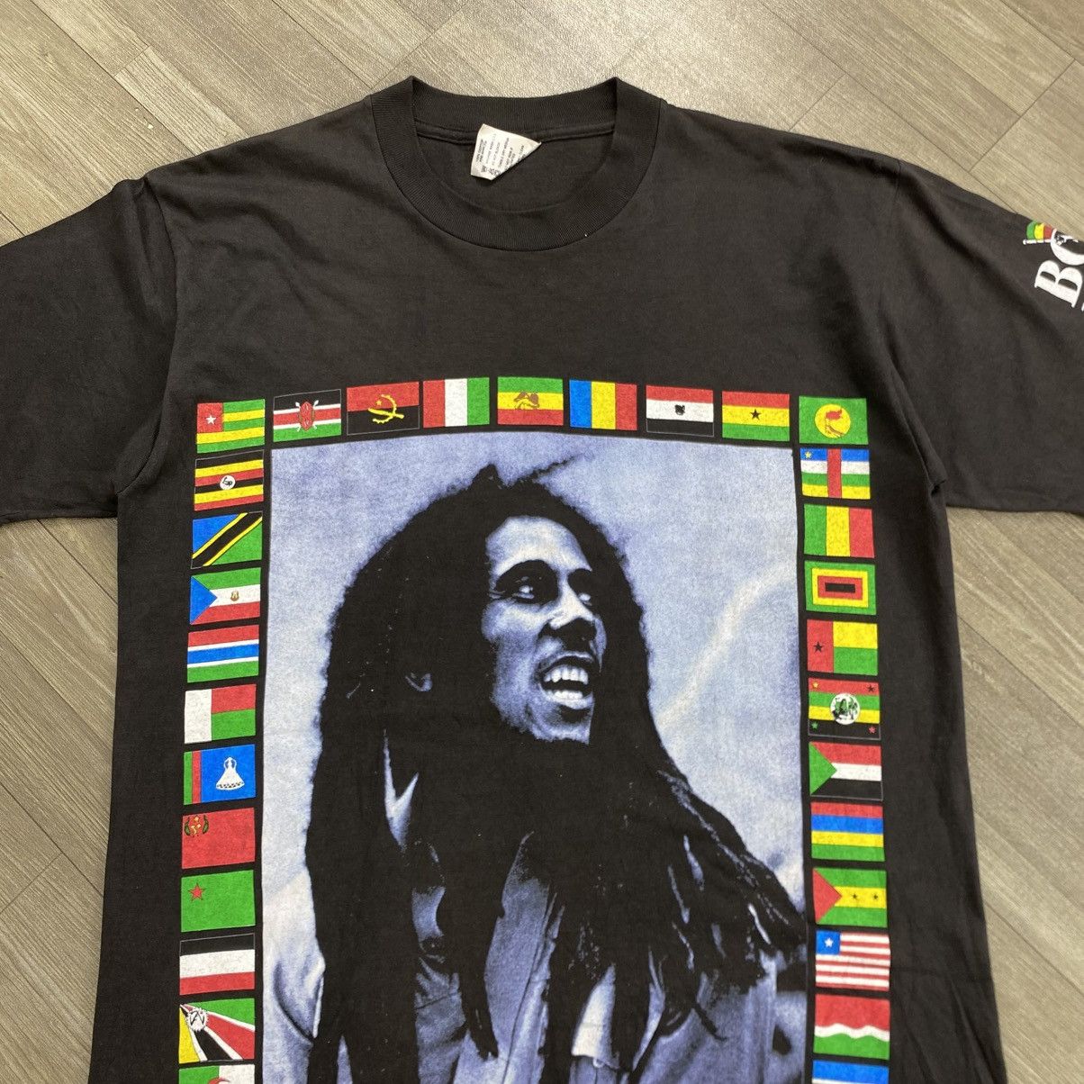 Bob Marley 1994s Vintage Bob Marley African United Reggae Tee Faded Size US L / EU 52-54 / 3 - 3 Thumbnail