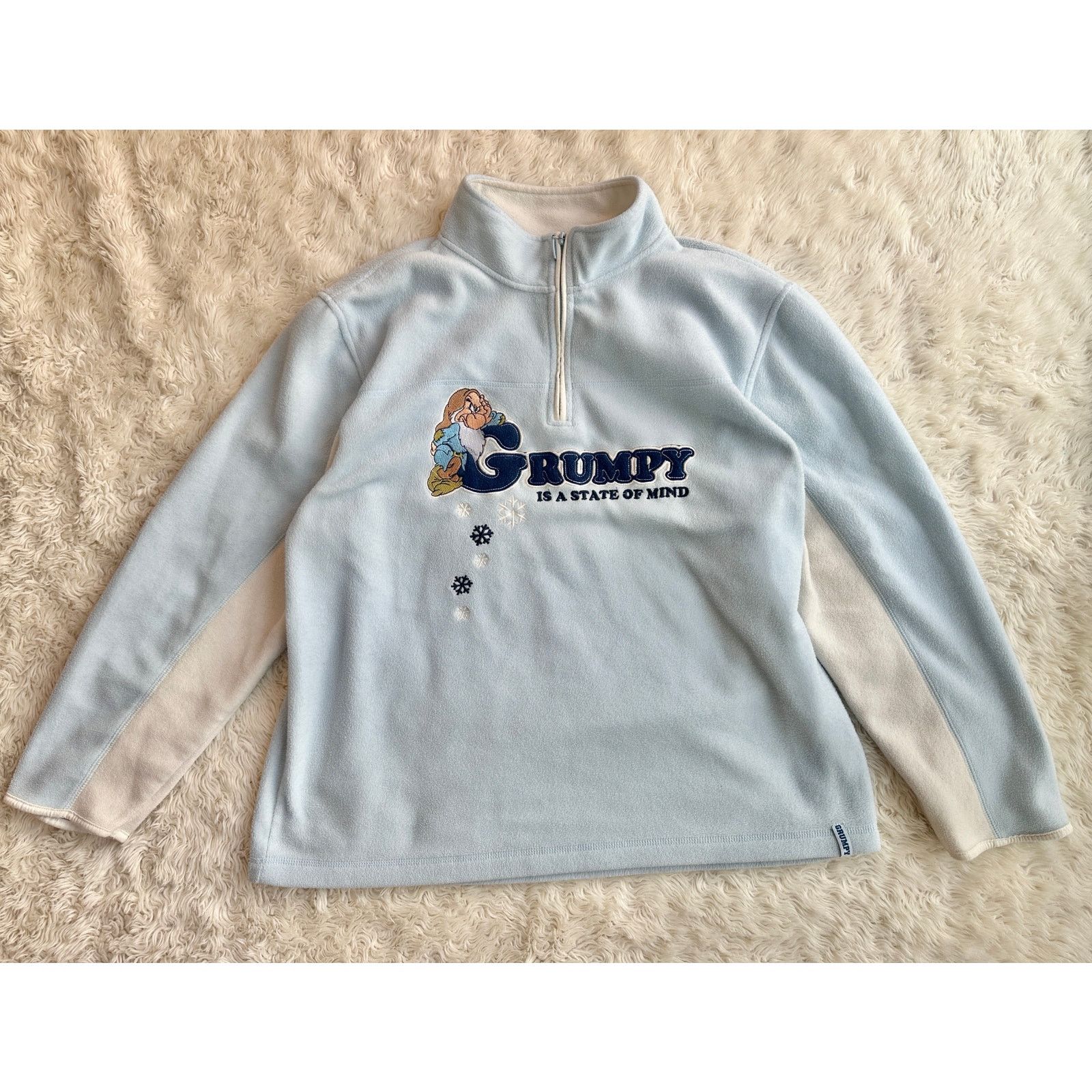 Disney Y2K Grumpy is a State of Mind Half Zip Fleece Size XL / US 12-14 / IT 48-50 - 3 Thumbnail