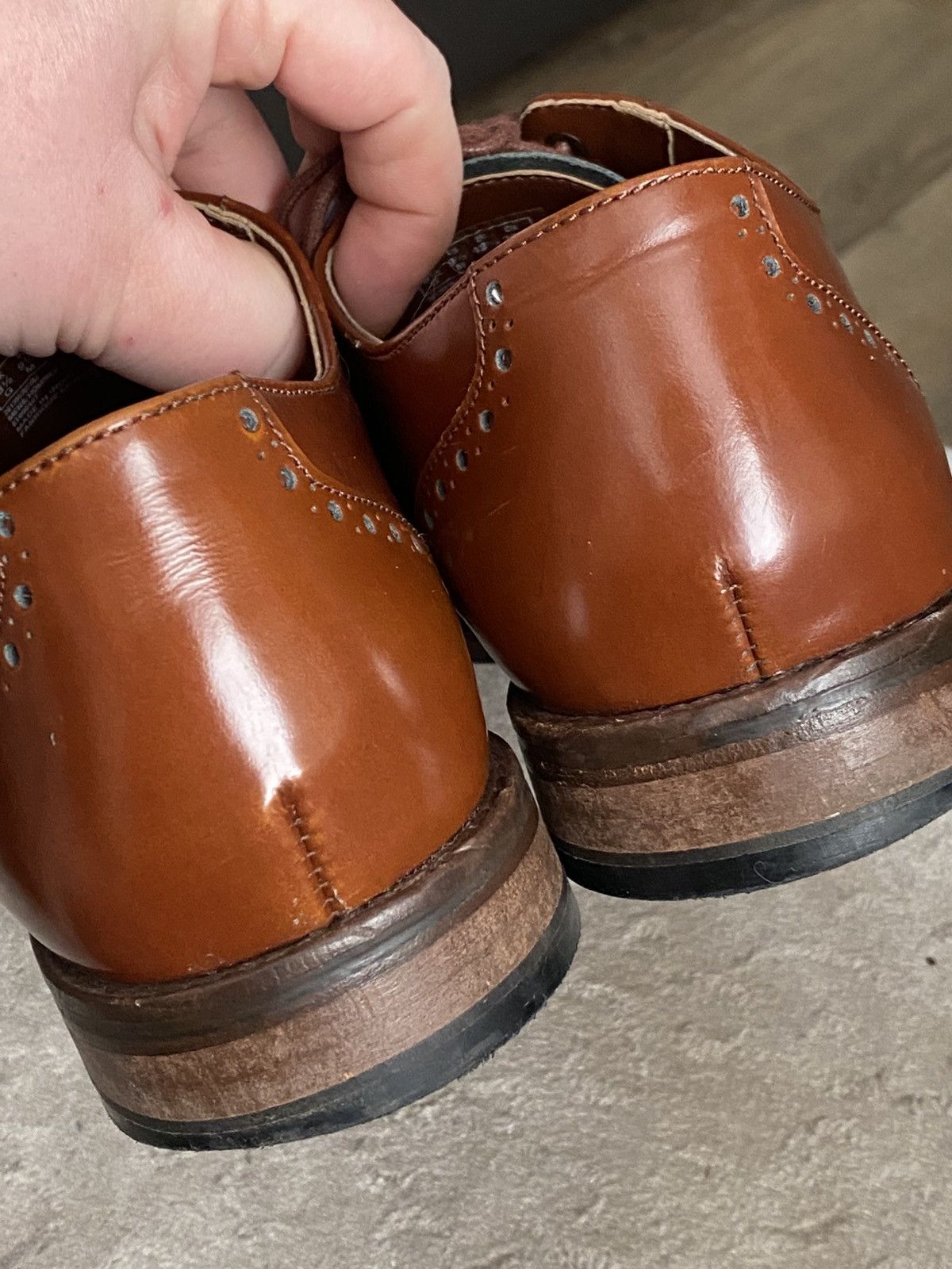 Clarks Clarks Brown Leather Brogue Oxford Shoes (EU 42.5) Like New Size US 9 / EU 42 - 7 Thumbnail