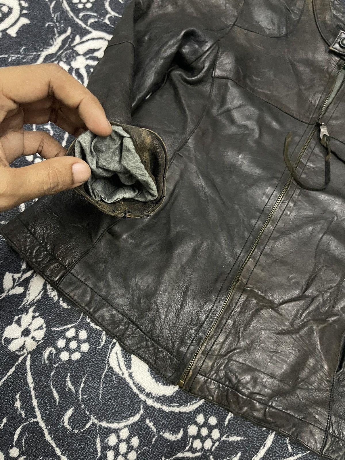 CHRISTIAN PEAU VINTAGE CHRISTIAN PEAU GOAT LEATHER BIKER JACKET Size XS / US 0-2 / IT 36-38 - 7 Thumbnail