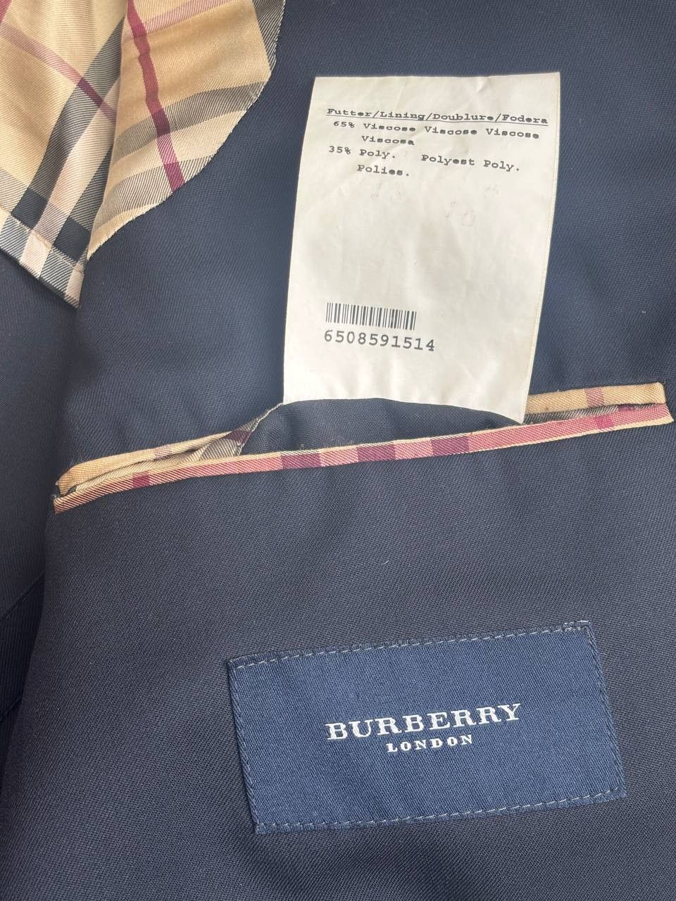 Burberry Burberry London Navy Blazer Super 100’s Wool Size 50 Size 40R - 6 Thumbnail