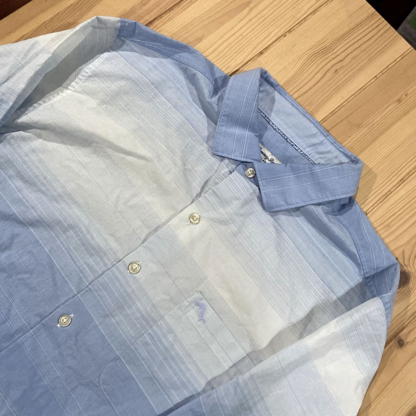 Tommy Bahama Tommy Bahama Newport Coast Blue Stripe Button Shirt Mens L Size US L / EU 52-54 / 3 - 2 Thumbnail