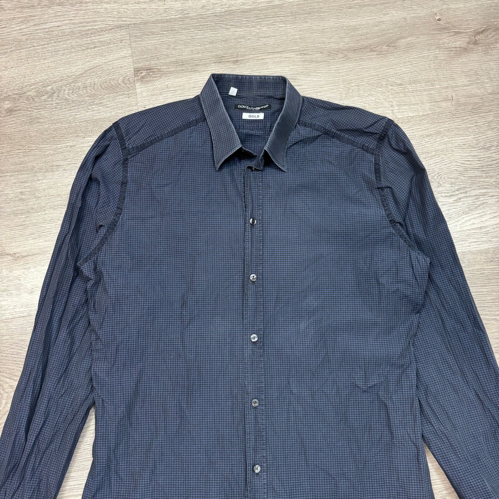 Dolce & Gabbana Dolce & Gabbana Gold Made in Italy Button Up 15 3/4 - 40 Size US M / EU 48-50 / 2 - 2 Thumbnail