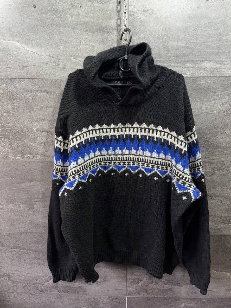 Ralph Lauren Polo Ralph Lauren Norwegian Knit Hoodie Men’s Wool Sweater Size US XL / EU 56 / 4 - 1 Thumbnail