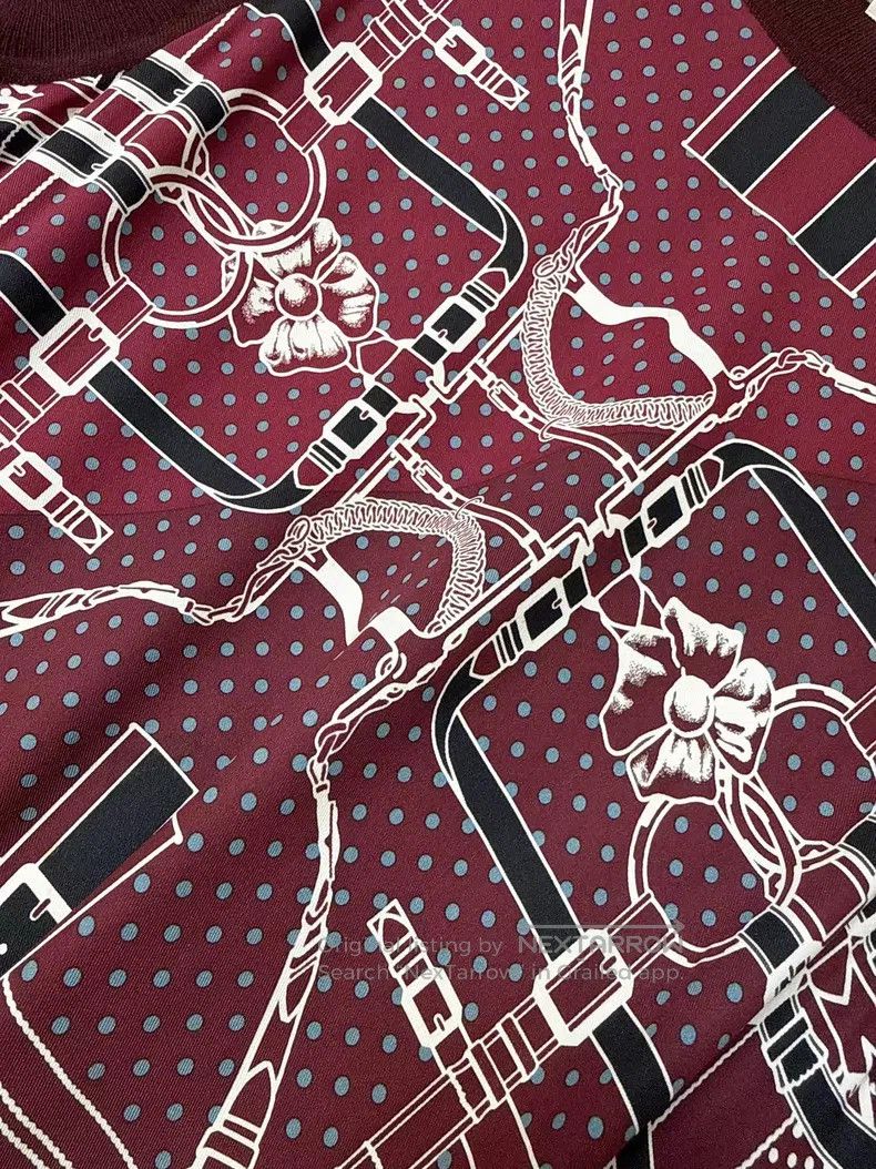 Hermes Hermes Burgundy silk and wool knitted vest dress Size XS / US 0-2 / IT 36-38 - 6 Thumbnail