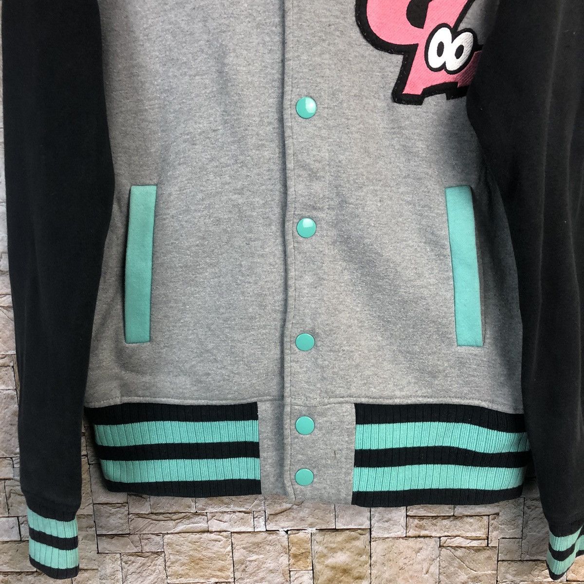Japanese Brand Coelu Hoodie Grey Bombers varsity Jacket #A185 Size US S / EU 44-46 / 1 - 6 Thumbnail