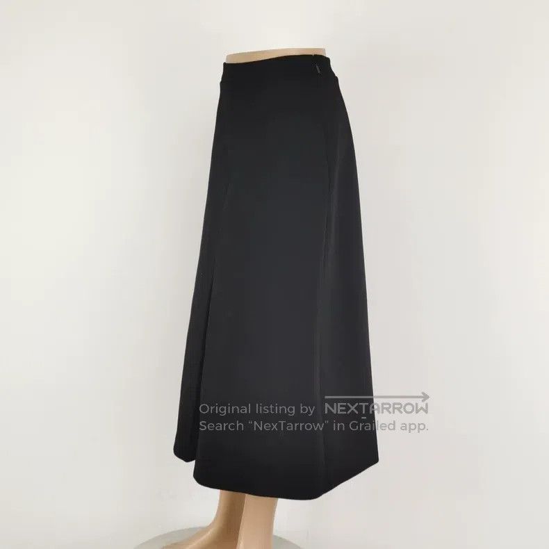 Saint Laurent Paris Saint Laurent Paris Black Wool Long Skirt Size 37" - 2 Thumbnail