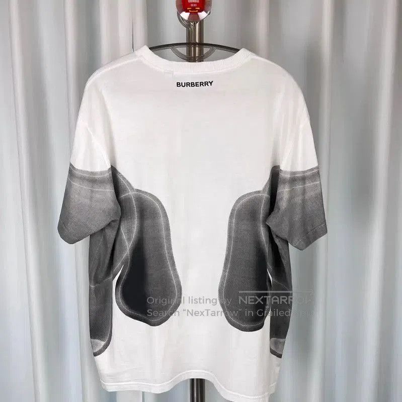 Burberry Burberry White Cotton Graphic Men's T. Size US S / EU 44-46 / 1 - 2 Thumbnail