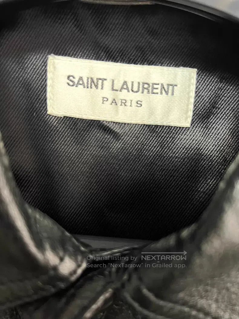 Saint Laurent Paris Saint Laurent Paris Black Sheep Leather Biker Jacket Size US M / EU 48-50 / 2 - 3 Thumbnail