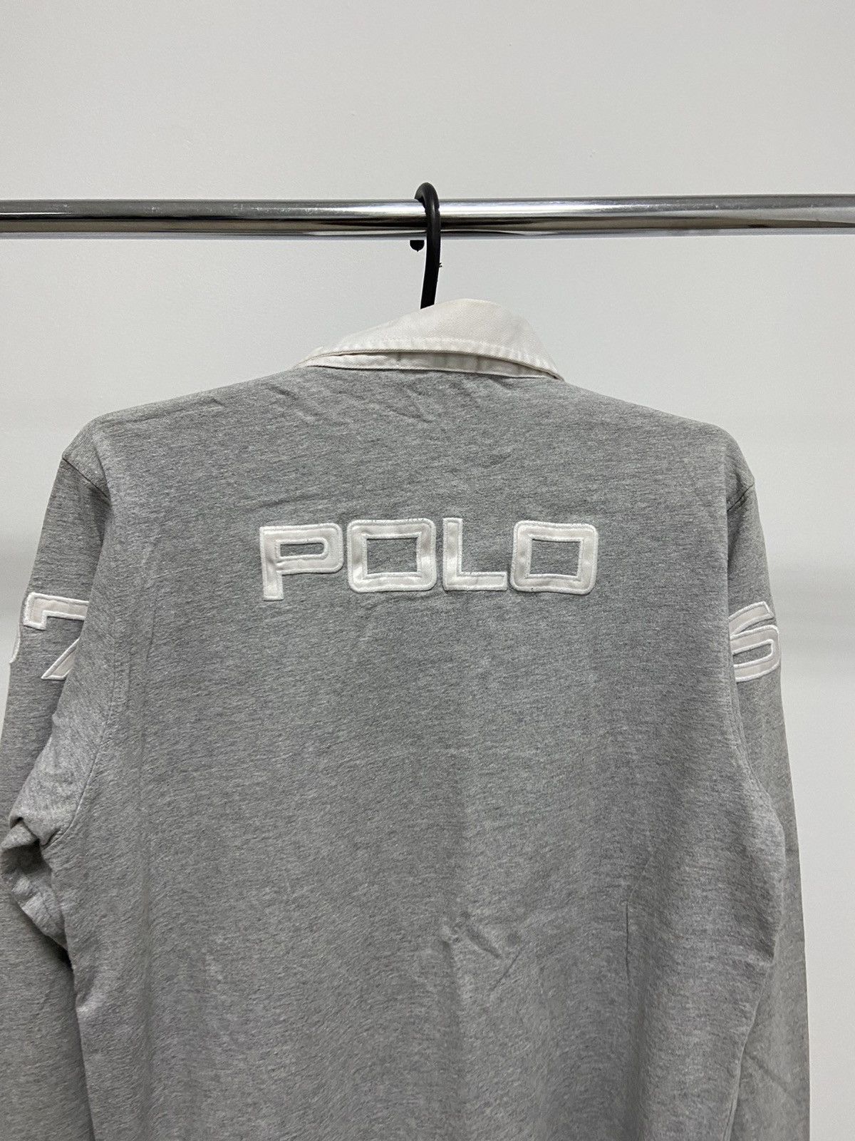 Polo Ralph Lauren × Vintage Polo Ralph Lauren 67 Longsleeve Vintage Big Logo 90s Style Size US L / EU 52-54 / 3 - 4 Thumbnail