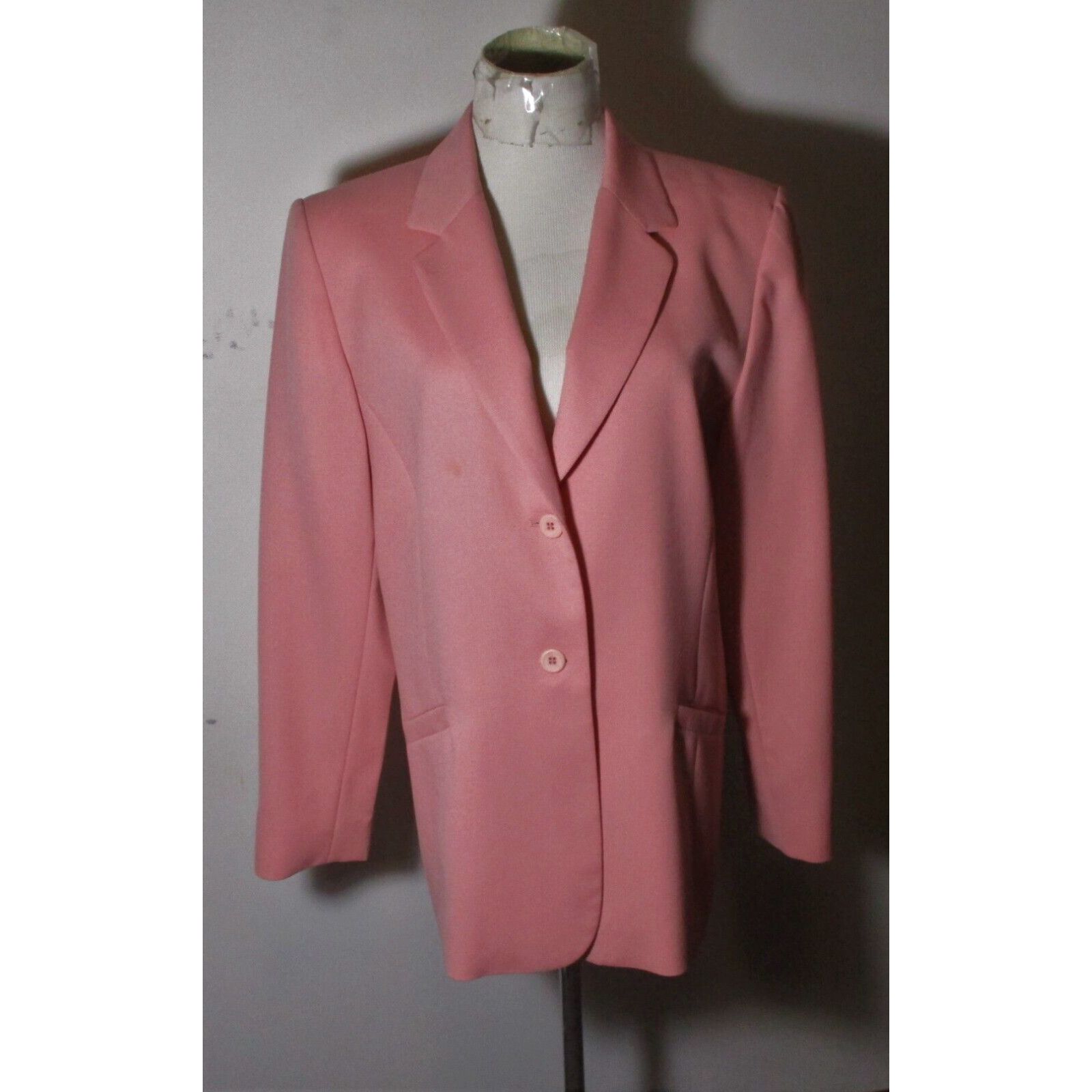 image of Women's Pendleton Pink 100% Virgin Wool Blazer Jacket Size 14 in White