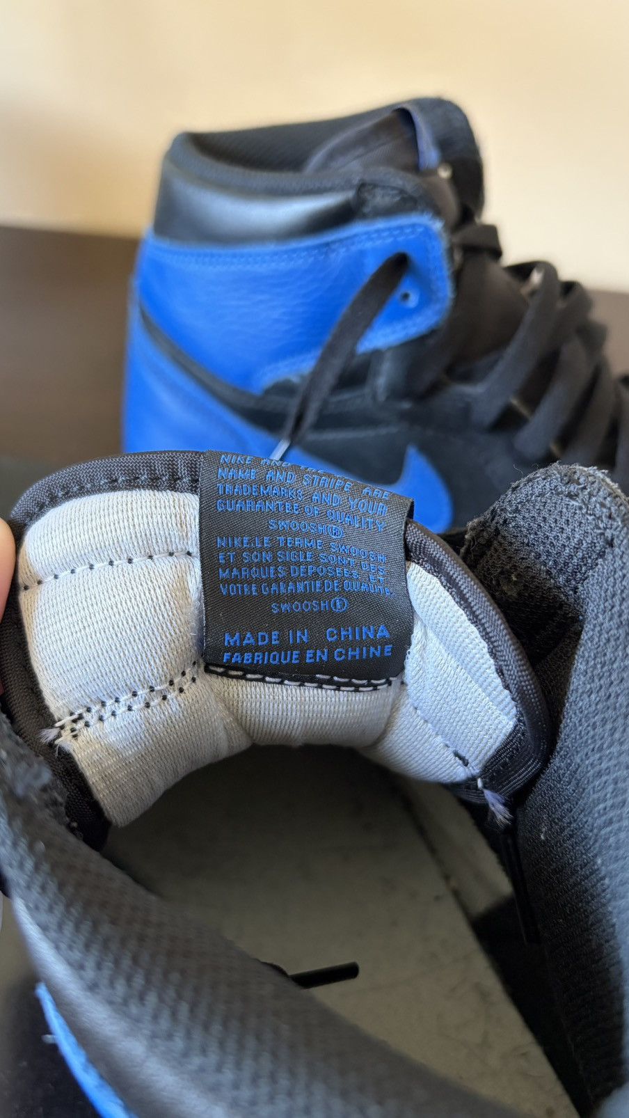 Jordan Brand Nike Air Jordan 1 Retro High OG Royal Black Blue Size 8.5 Size US 8.5 / EU 41-42 - 6 Thumbnail