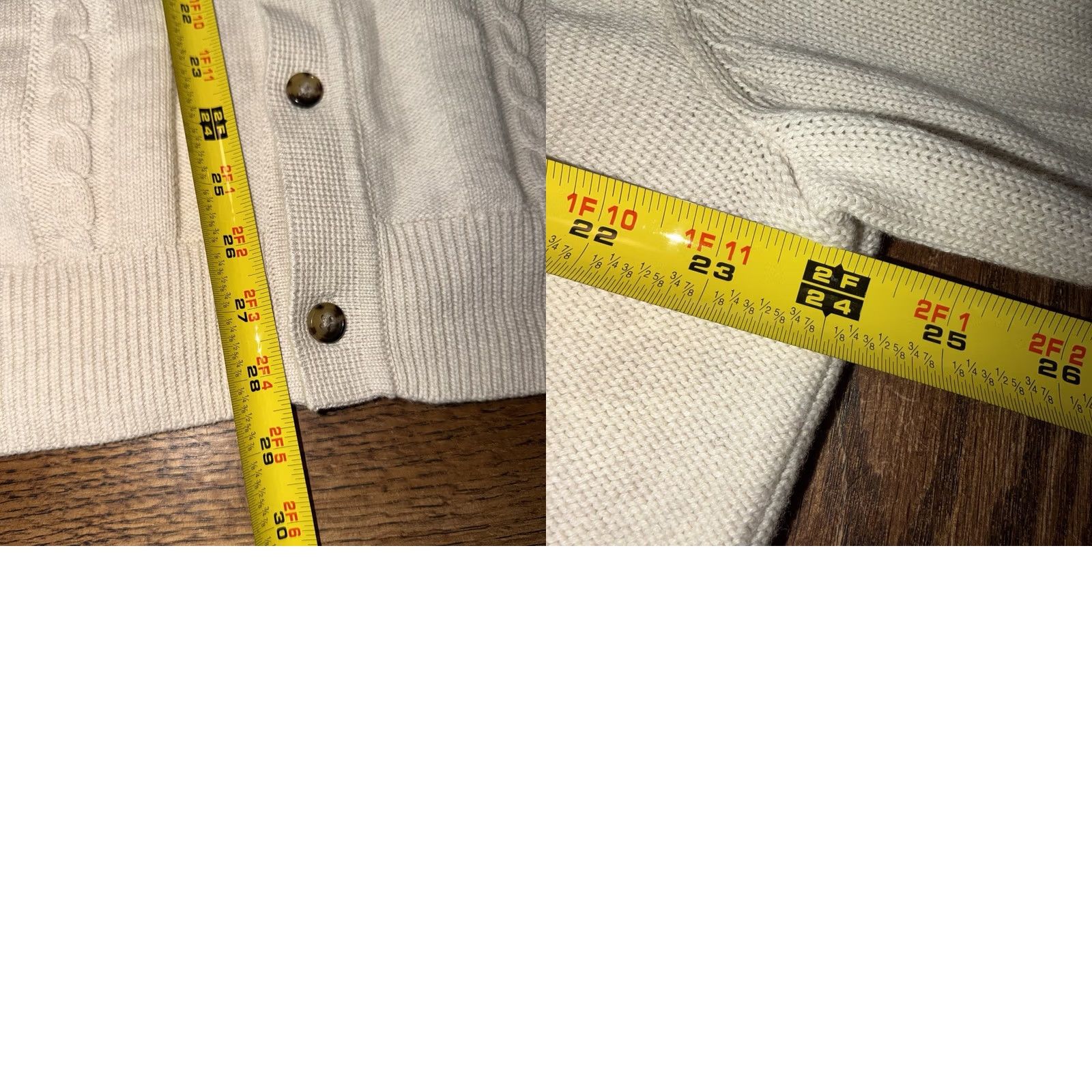 Vintage J Crew Sweater Cardigan Men XL Ivory Heritage Cotton Cable Knit Collared Classic Size US XL / EU 56 / 4 - 8 Thumbnail